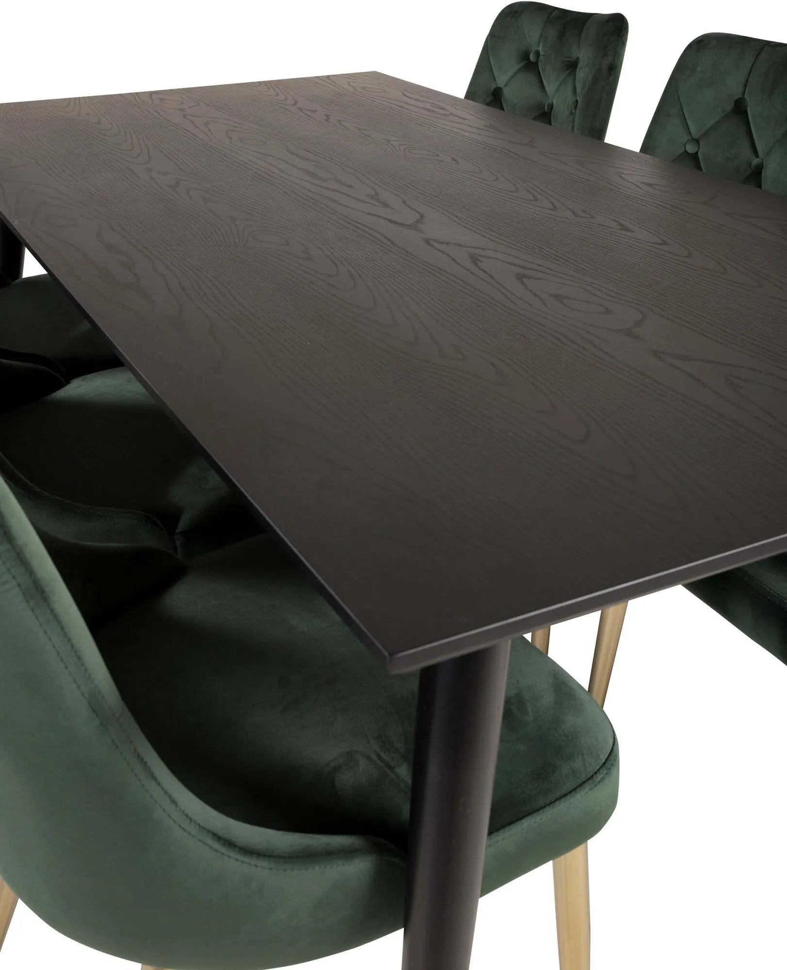 Dipp Esszimmerset + Velvet Deluxe 180cm/6St. in Schwarz / Grau präsentiert im Onlineshop von KAQTU Design AG. Esszimmerset ist von Venture Home