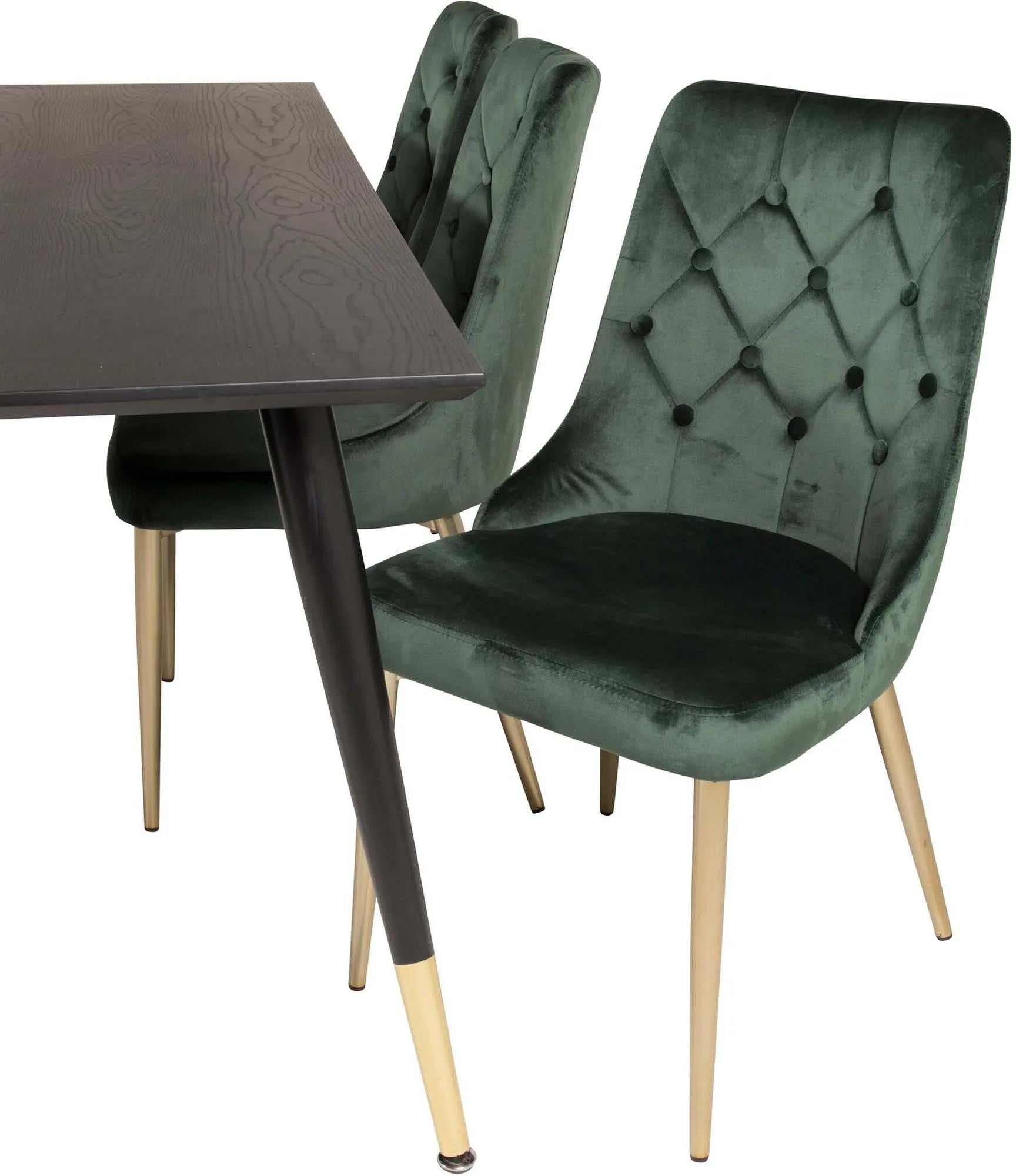 Dipp Esszimmerset + Velvet Deluxe 180cm/6St. in Schwarz / Grau präsentiert im Onlineshop von KAQTU Design AG. Esszimmerset ist von Venture Home