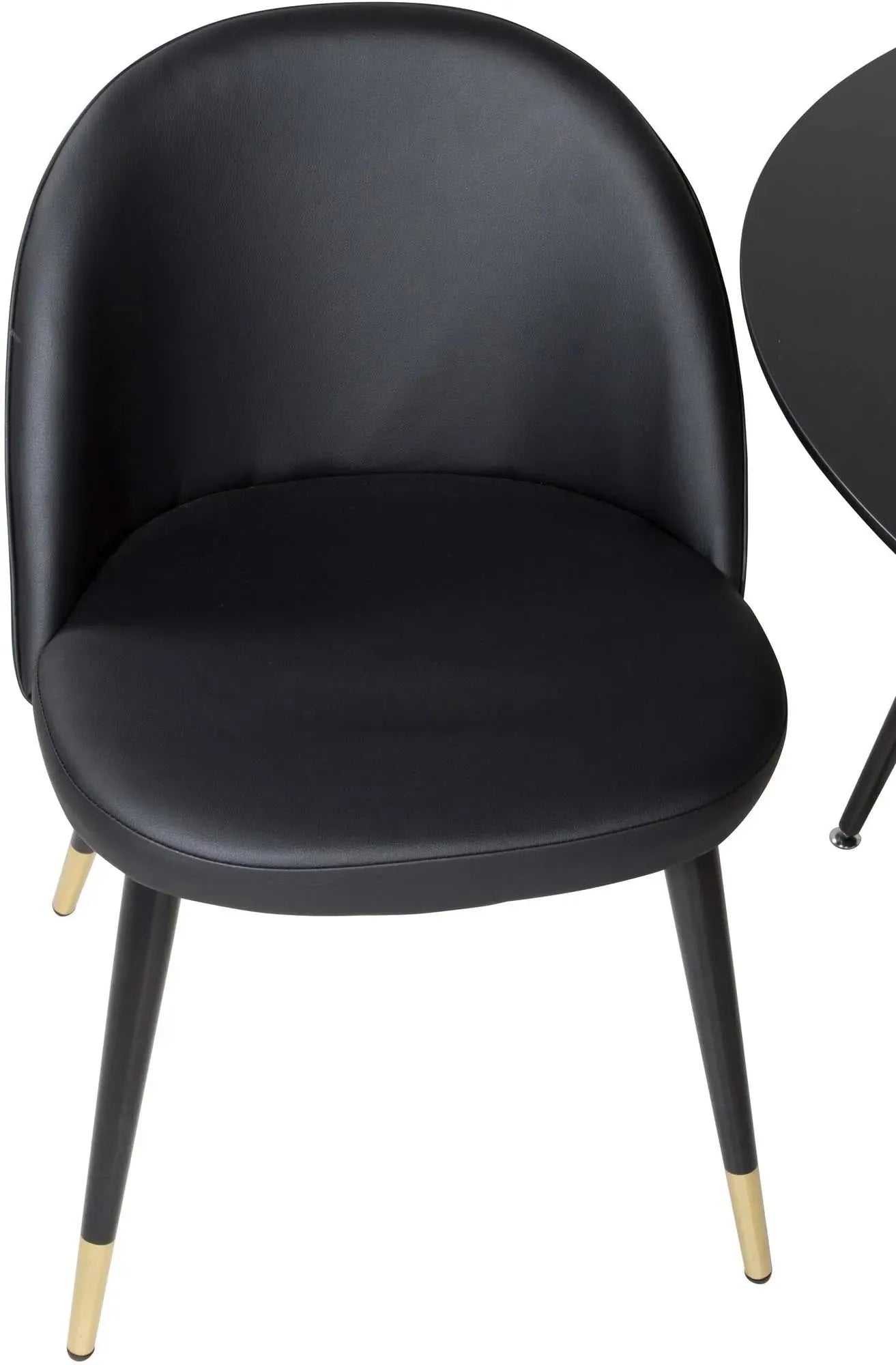 Silar Rundes Esszimmerset ⌀100cm/4St. in Beige / Schwarz präsentiert im Onlineshop von KAQTU Design AG. Esszimmerset ist von Venture Home