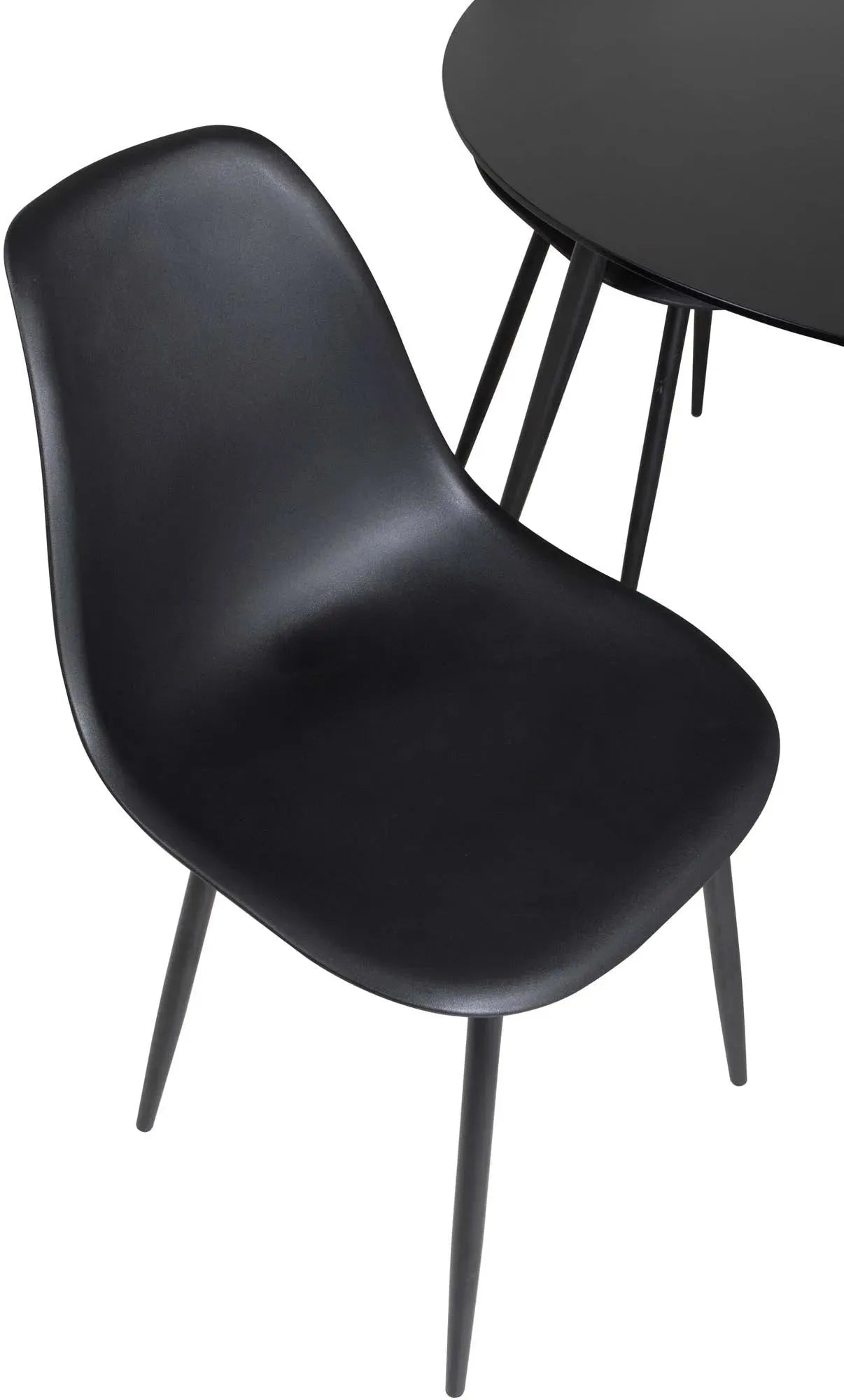 Silar Rundes Esszimmerset + Polar ⌀100cm/4St. in Schwarz präsentiert im Onlineshop von KAQTU Design AG. Esszimmerset ist von Venture Home