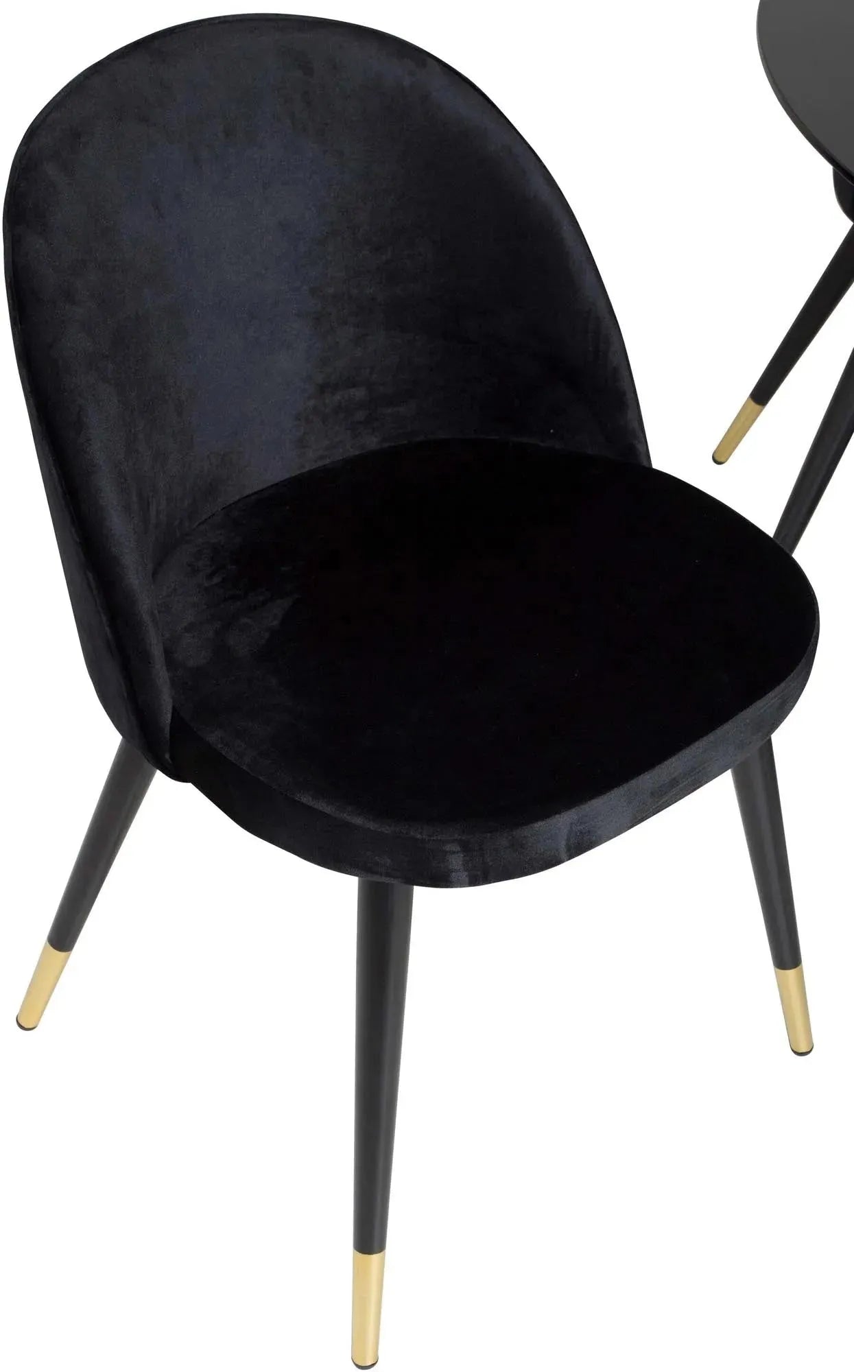 Silar Rundes Esszimmerset ⌀100cm/4St. in Schwarz präsentiert im Onlineshop von KAQTU Design AG. Esszimmerset ist von Venture Home