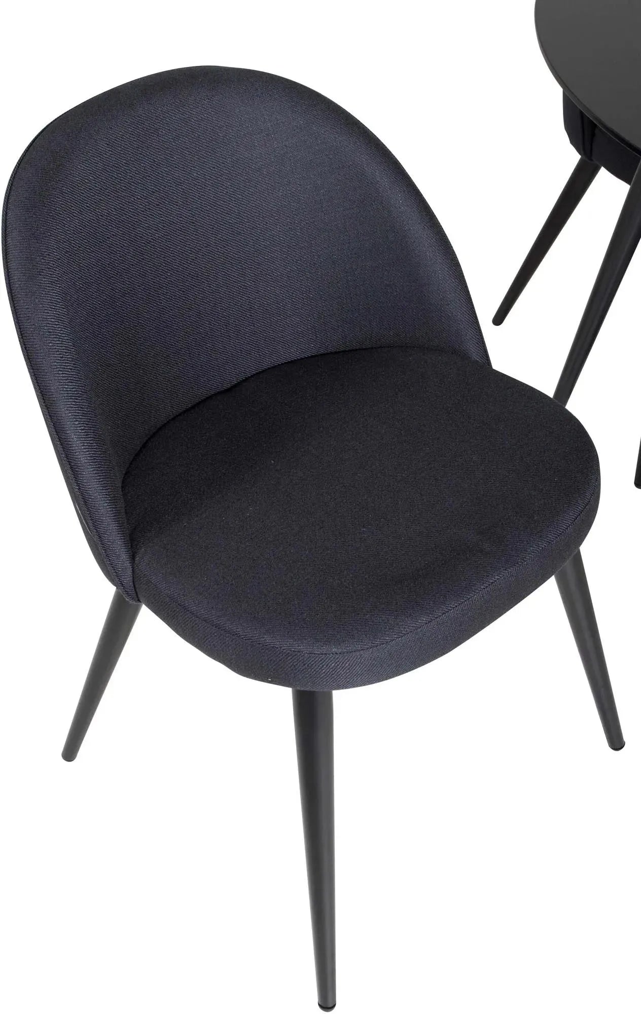 Silar Rundes Esszimmerset ⌀100cm/4St. in Beige / Schwarz präsentiert im Onlineshop von KAQTU Design AG. Esszimmerset ist von Venture Home