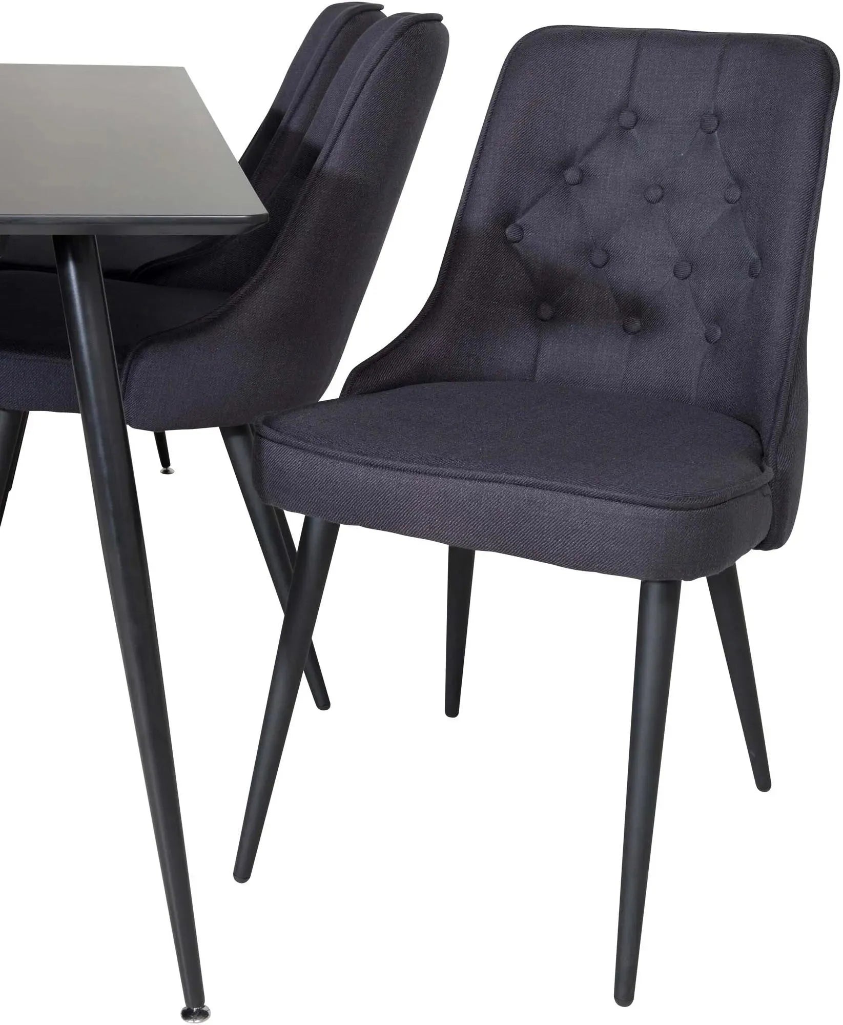 Silar Esszimmerset + Velvet Deluxe 180cm/6St. in Schwarz präsentiert im Onlineshop von KAQTU Design AG. Esszimmerset ist von Venture Home