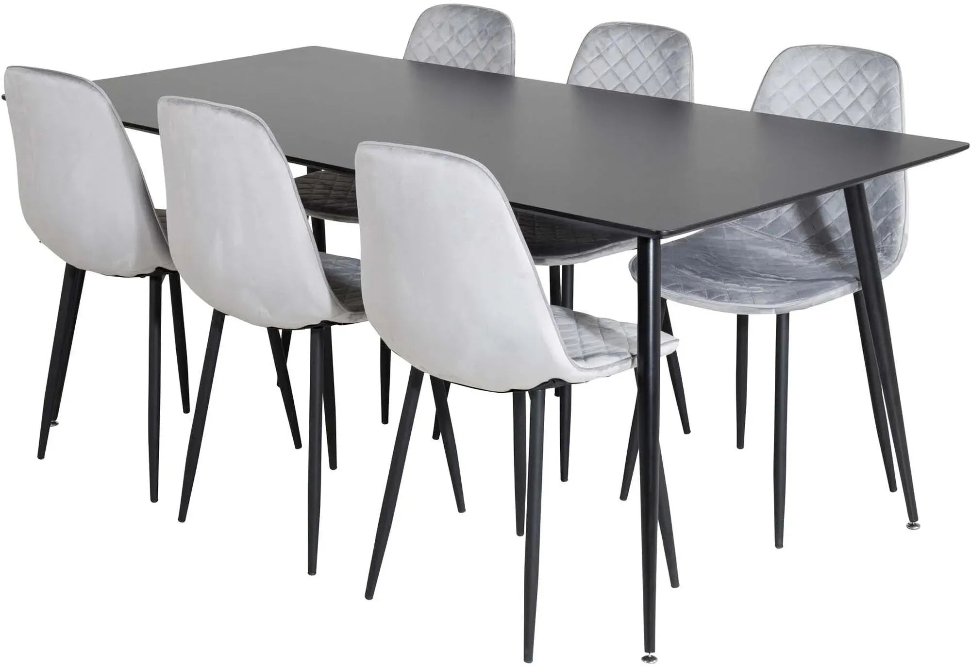 Silar Esszimmerset + Polar 180cm/6St. in Schwarz präsentiert im Onlineshop von KAQTU Design AG. Esszimmerset ist von Venture Home