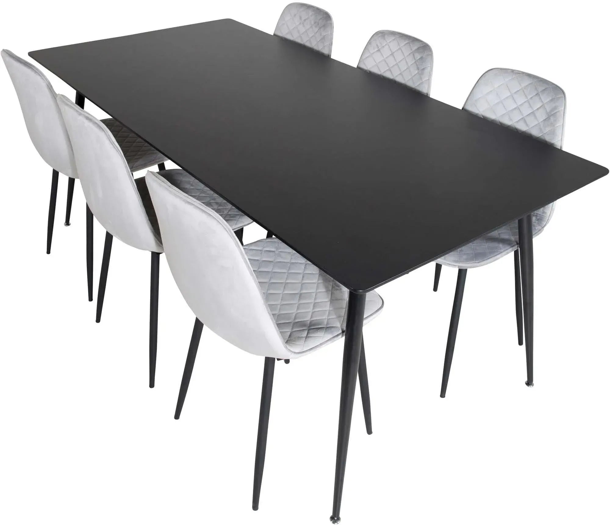 Silar Esszimmerset + Polar 180cm/6St. in Schwarz präsentiert im Onlineshop von KAQTU Design AG. Esszimmerset ist von Venture Home