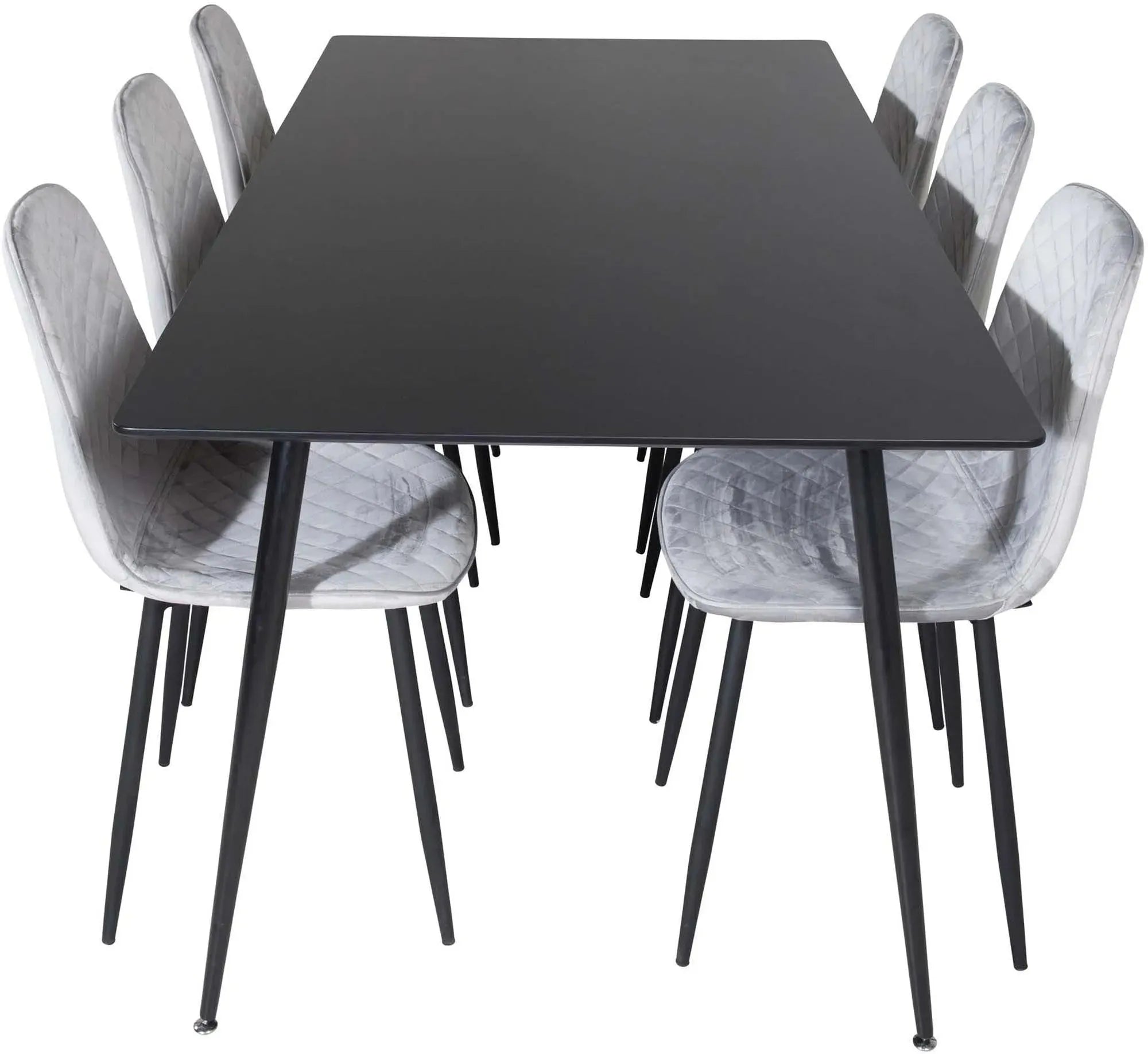 Silar Esszimmerset + Polar 180cm/6St. in Schwarz präsentiert im Onlineshop von KAQTU Design AG. Esszimmerset ist von Venture Home