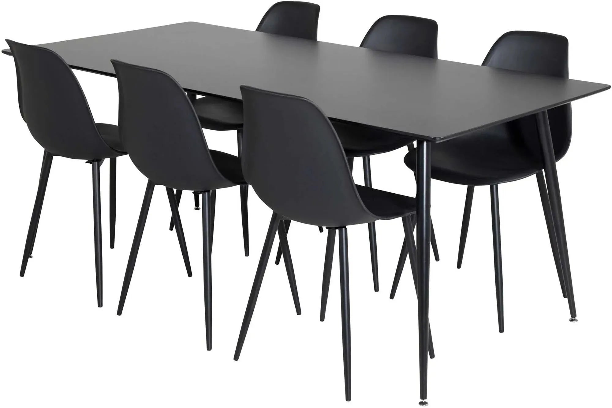 Silar Esszimmerset + Polar 180cm/6St. in Schwarz präsentiert im Onlineshop von KAQTU Design AG. Esszimmerset ist von Venture Home