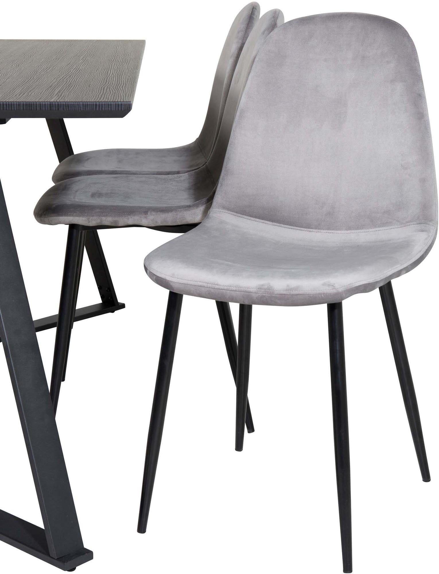 Marina Esszimmerset Polar 180cm/6St. in Schwarzgrau präsentiert im Onlineshop von KAQTU Design AG. Esszimmerset ist von Venture Home