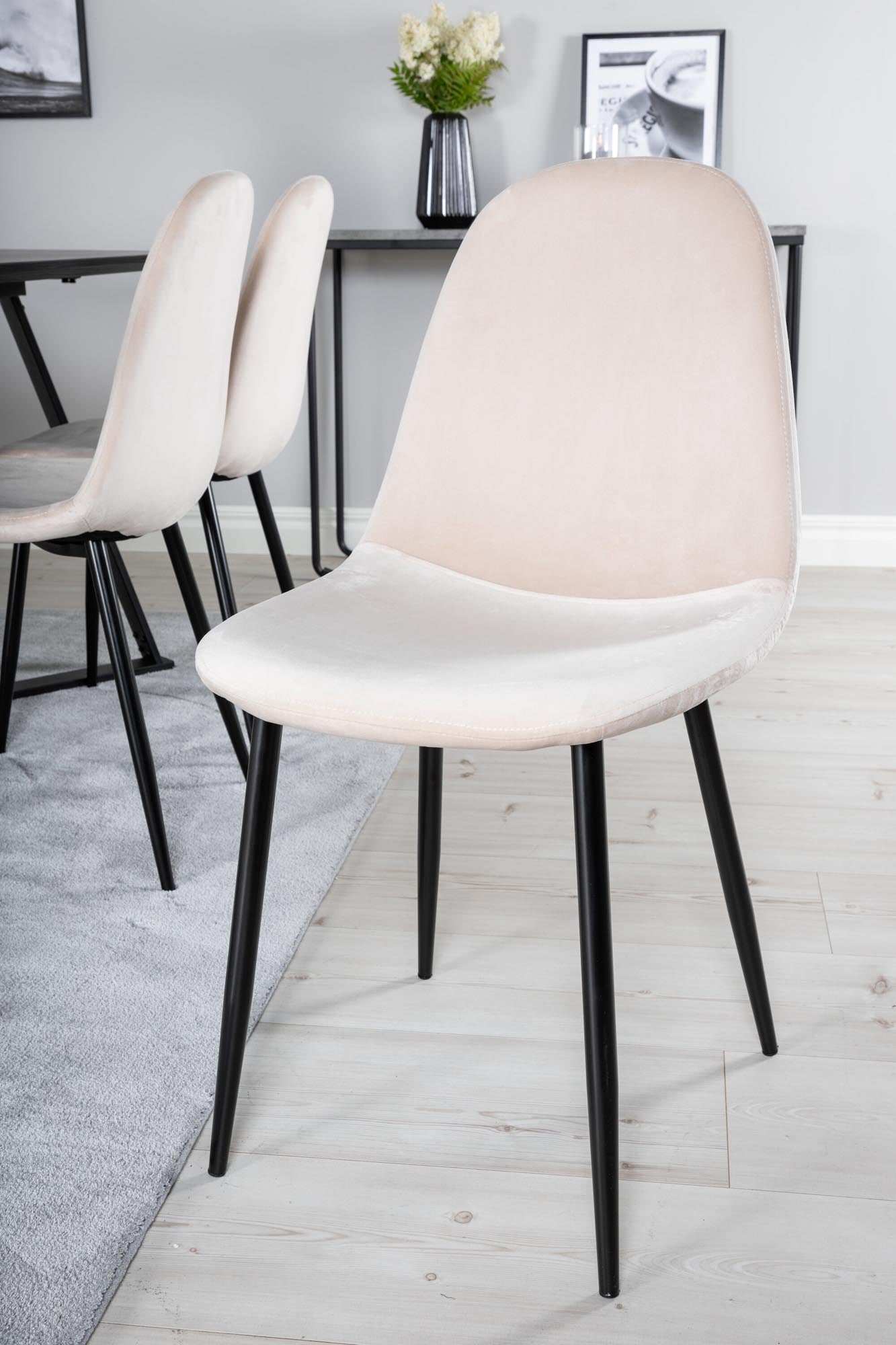 Marina Esszimmerset Polar 180cm/6St. in Beige, Schwarz präsentiert im Onlineshop von KAQTU Design AG. Esszimmerset ist von Venture Home