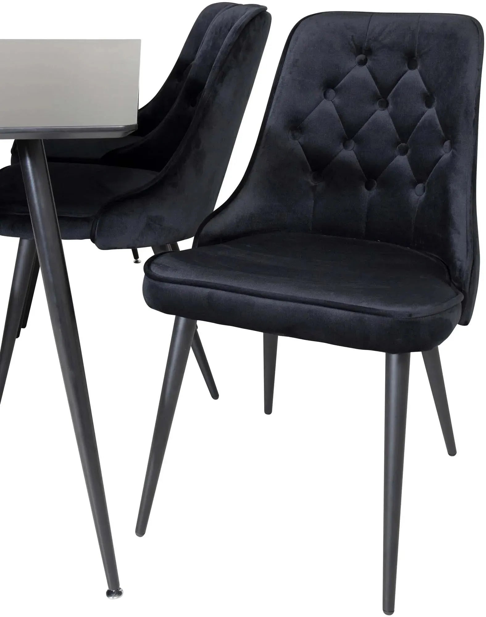 Silar Esszimmerset + Velvet Deluxe 180cm/6St. in Schwarz präsentiert im Onlineshop von KAQTU Design AG. Esszimmerset ist von Venture Home