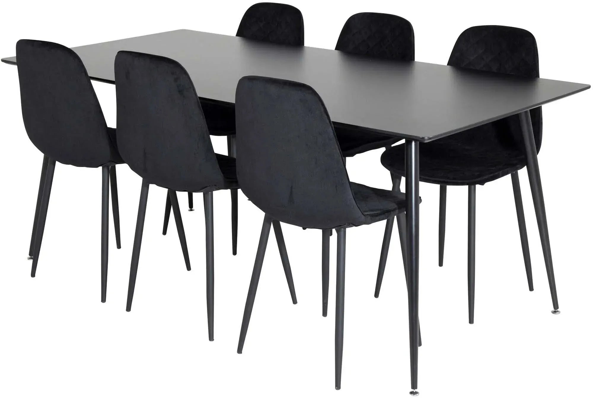 Silar Esszimmerset + Polar 180cm/6St. in Schwarz präsentiert im Onlineshop von KAQTU Design AG. Esszimmerset ist von Venture Home