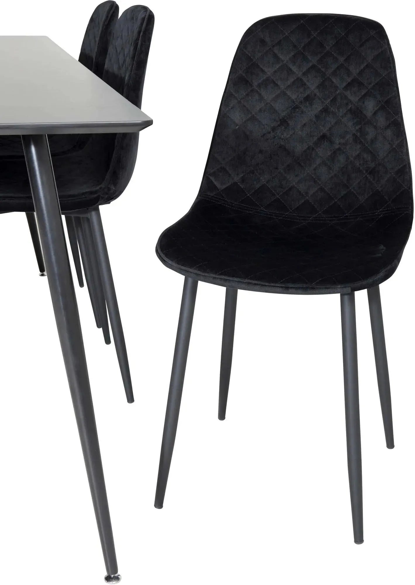 Silar Esszimmerset + Polar 180cm/6St. in Schwarz präsentiert im Onlineshop von KAQTU Design AG. Esszimmerset ist von Venture Home