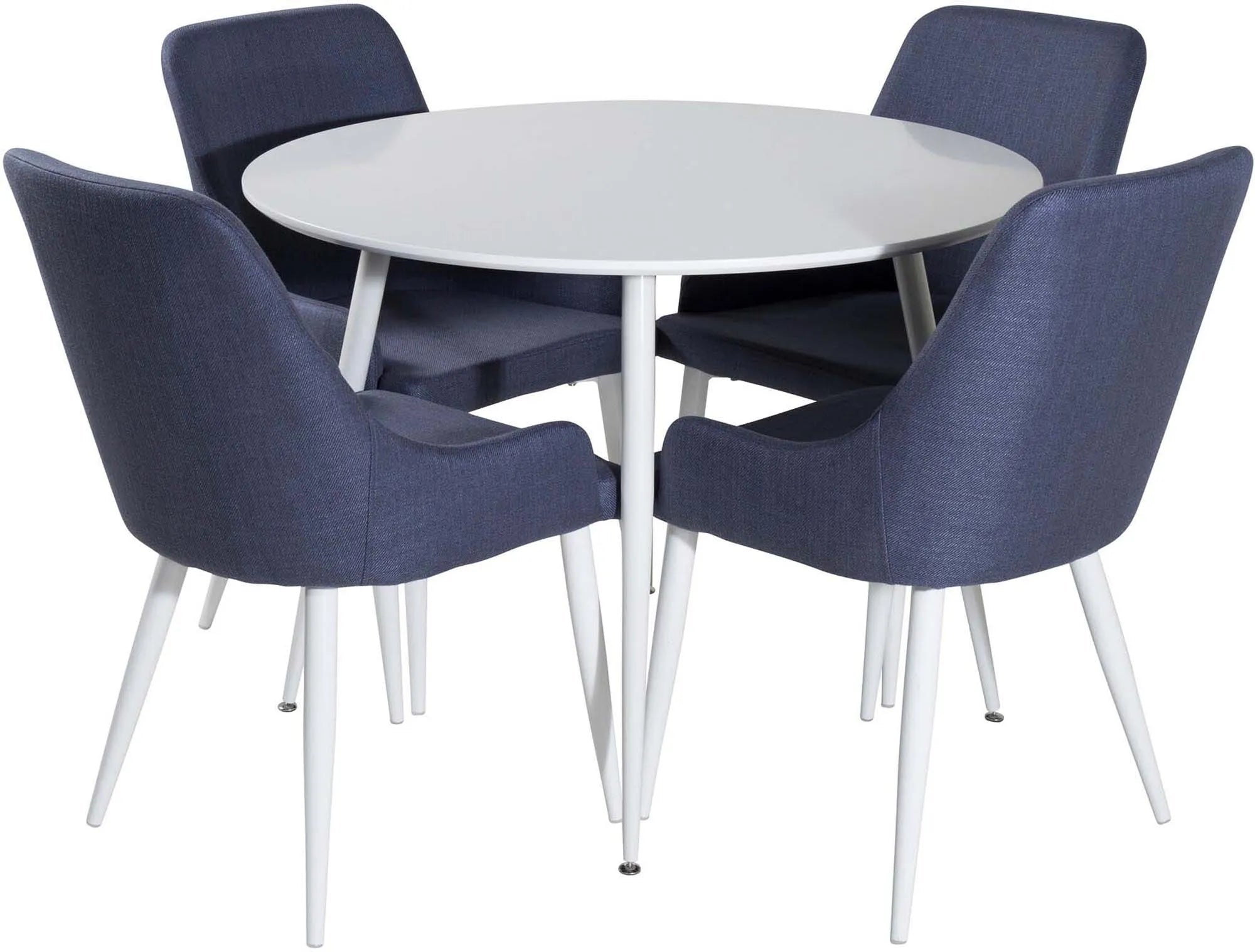 Plaza Esszimmerset ⌀100cm/4St. in Blau / Weiss präsentiert im Onlineshop von KAQTU Design AG. Esszimmerset ist von Venture Home