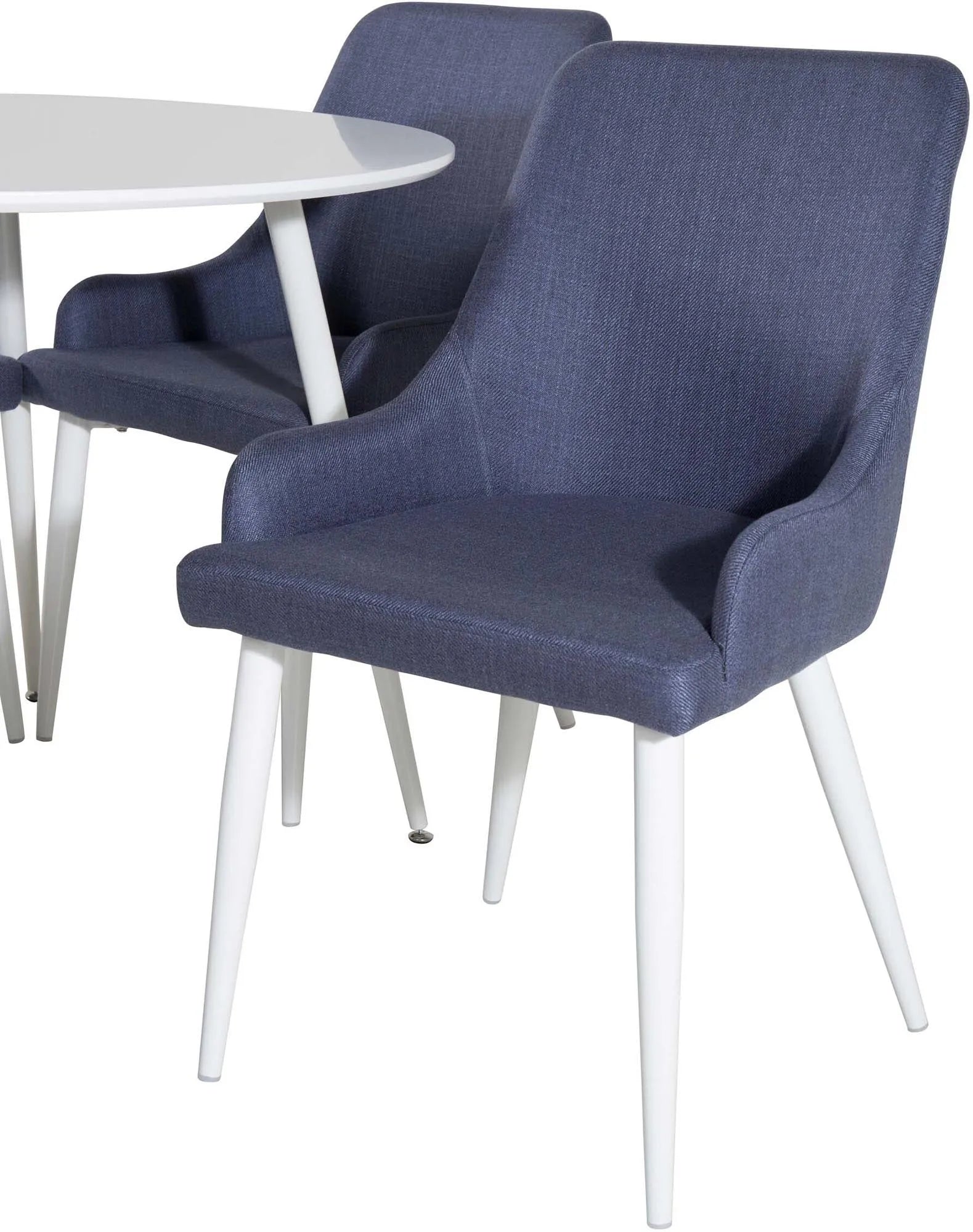 Plaza Esszimmerset ⌀100cm/4St. in Blau / Weiss präsentiert im Onlineshop von KAQTU Design AG. Esszimmerset ist von Venture Home