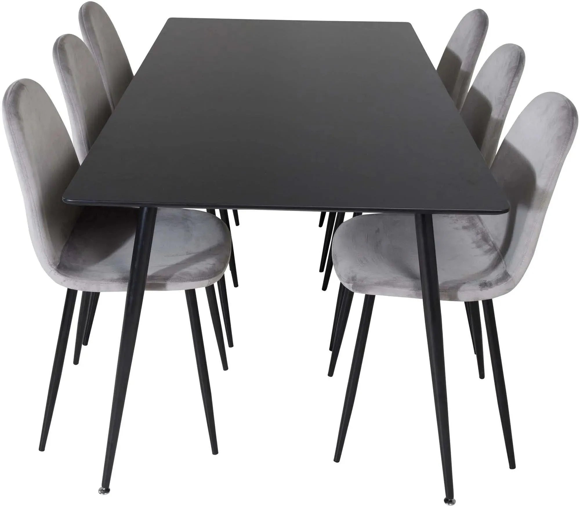 Silar Esszimmerset + Polar 180cm/6St. in Schwarz präsentiert im Onlineshop von KAQTU Design AG. Esszimmerset ist von Venture Home