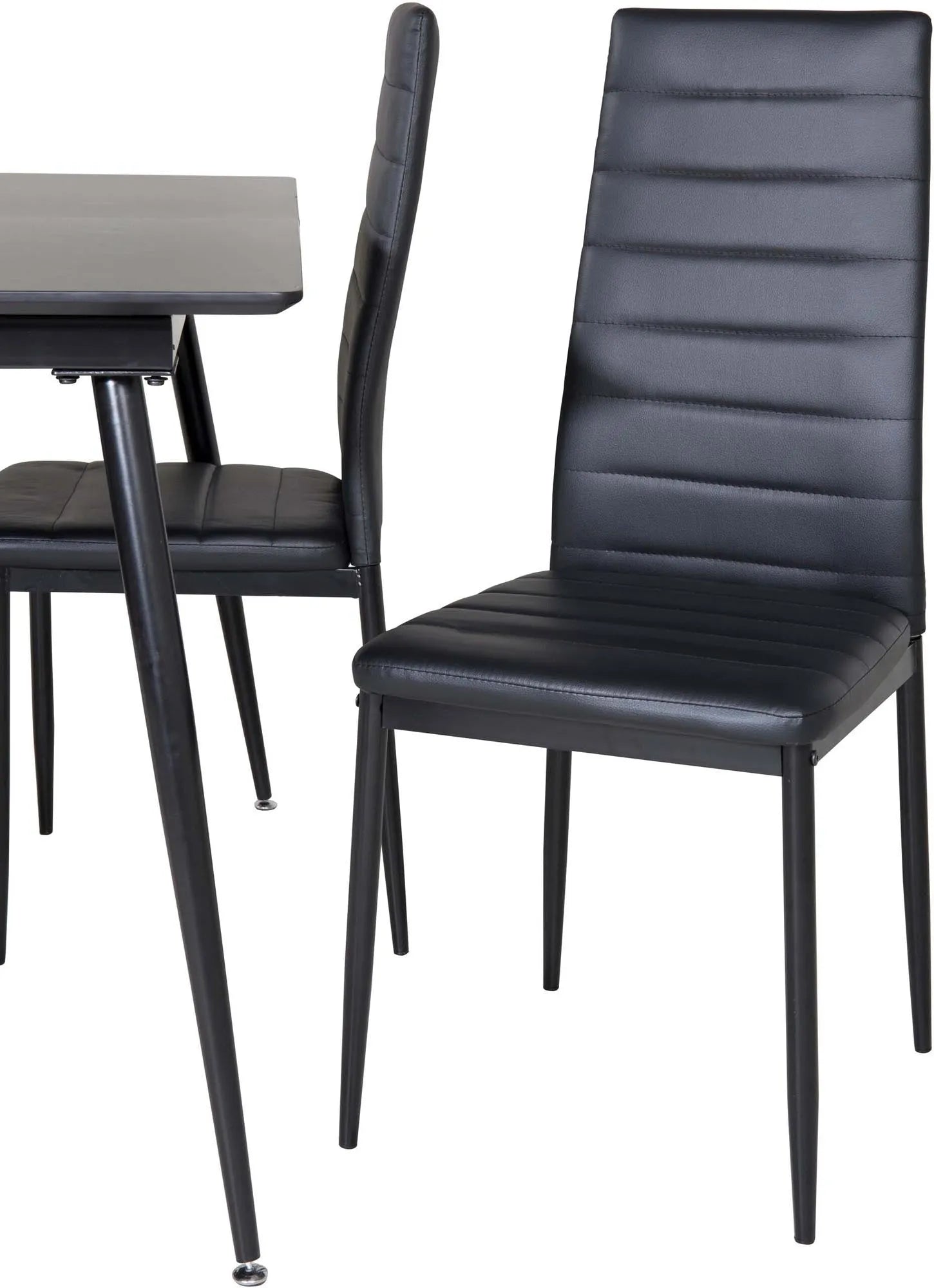 Silar Esszimmerset ausziehbar + Slim 120cm/4St. in Schwarz präsentiert im Onlineshop von KAQTU Design AG. Esszimmerset ist von Venture Home