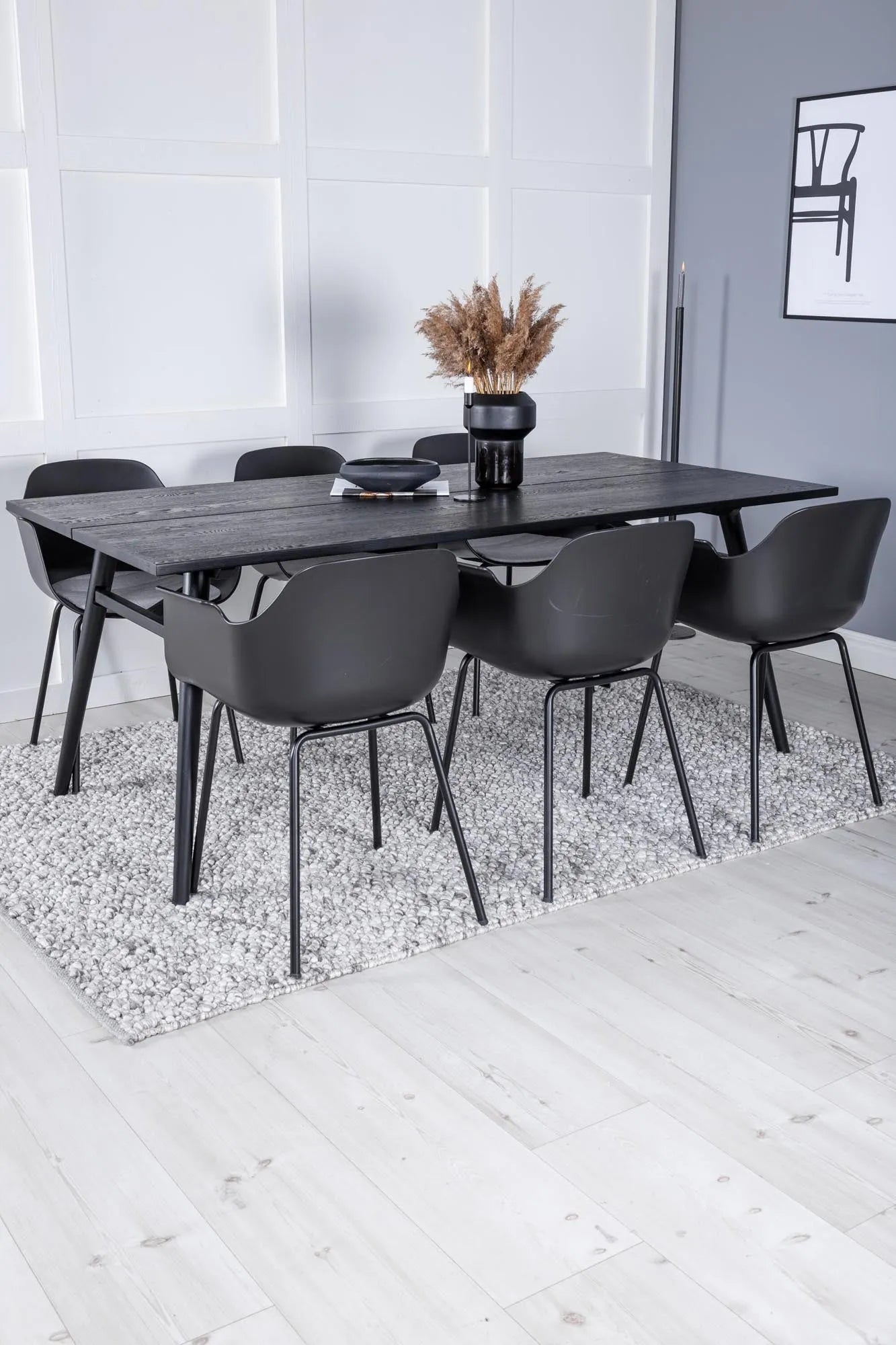 Sleek Esszimmerset ausziehbar + Comfort 195cm/6St. - KAQTU Design