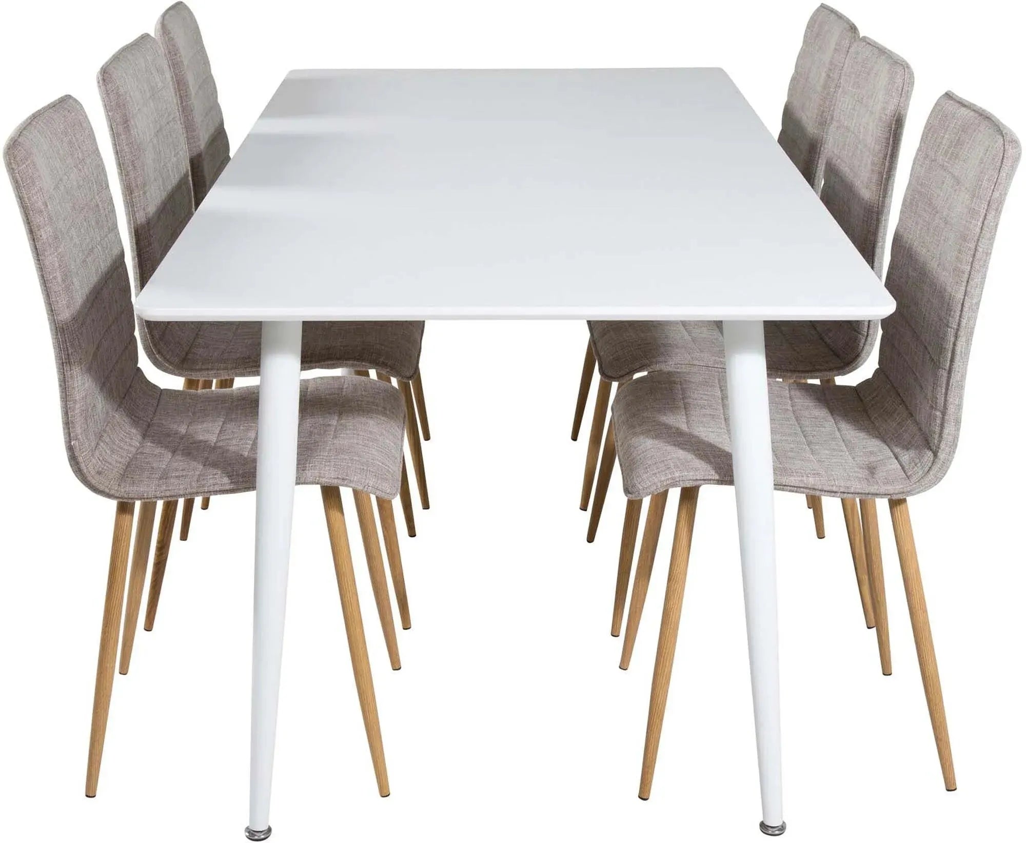 Polar Esszimmerset + Windu 180cm/6St. in Weiss / Beige / Natur präsentiert im Onlineshop von KAQTU Design AG. Esszimmerset ist von Venture Home