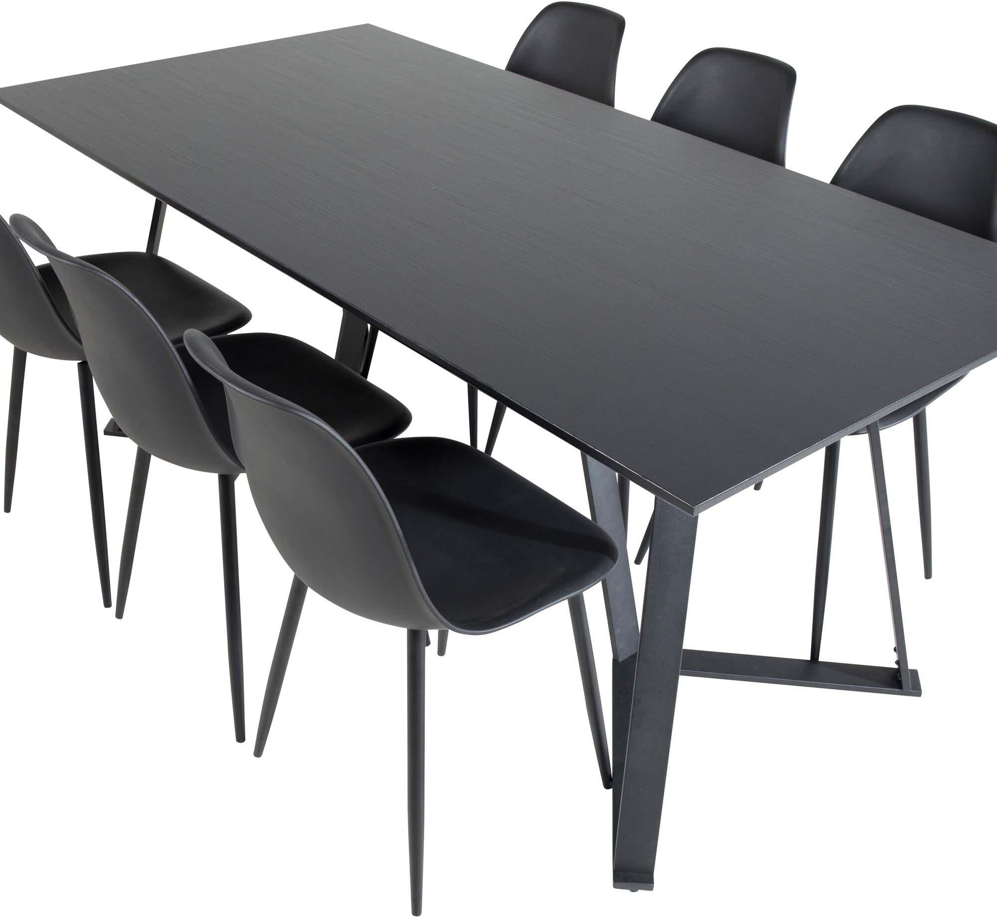 Marina Esszimmerset Polar Plastic 180cm/6St. in Schwarz präsentiert im Onlineshop von KAQTU Design AG. Esszimmerset ist von Venture Home