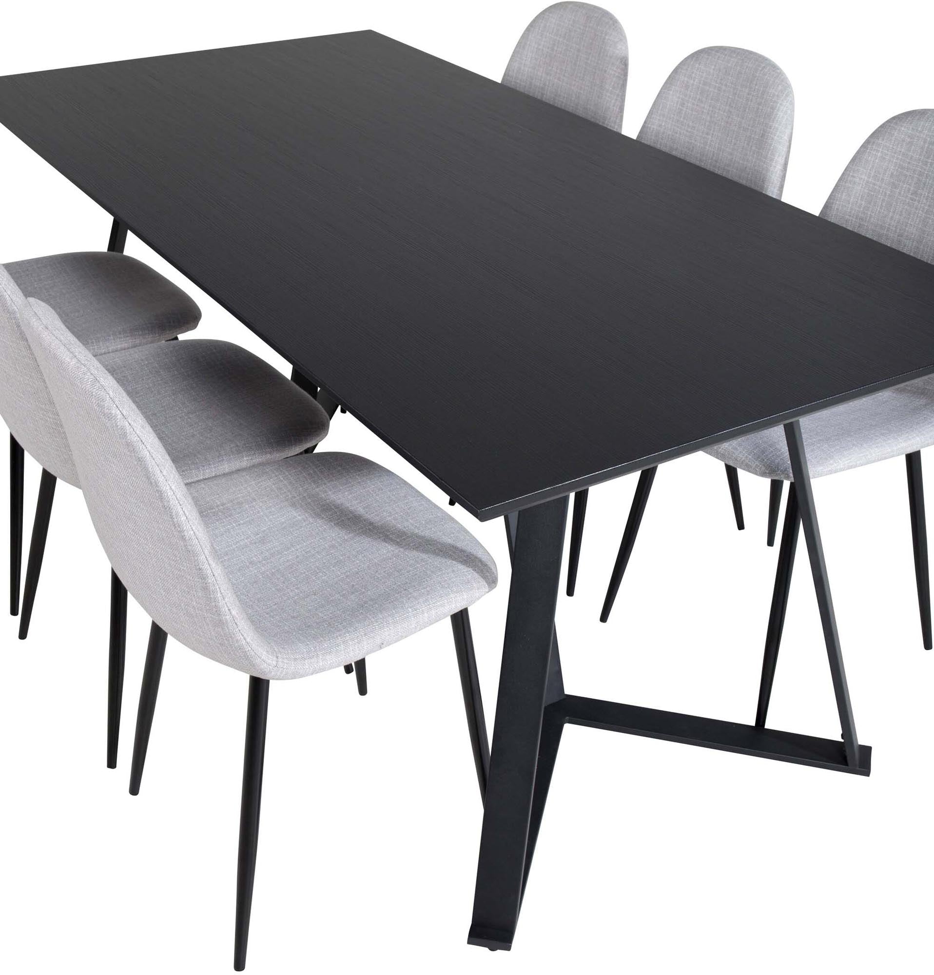 Marina Esszimmerset Polar 180cm/6St. in Schwarz / Grau präsentiert im Onlineshop von KAQTU Design AG. Esszimmerset ist von Venture Home