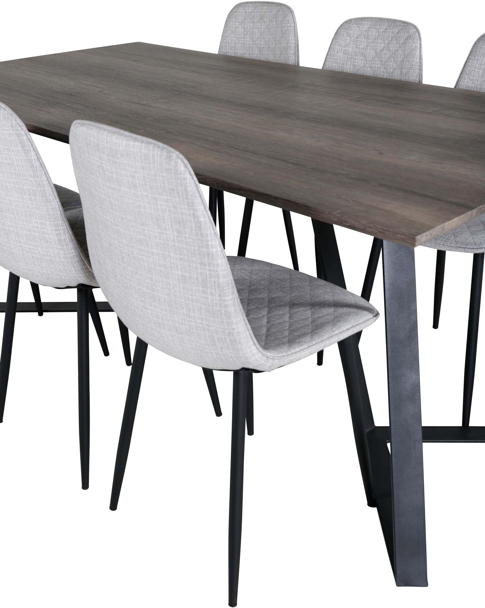 Marina Esszimmerset Polar Diamond 180cm/6St. in Braun / Schwarz / Grau präsentiert im Onlineshop von KAQTU Design AG. Esszimmerset ist von Venture Home