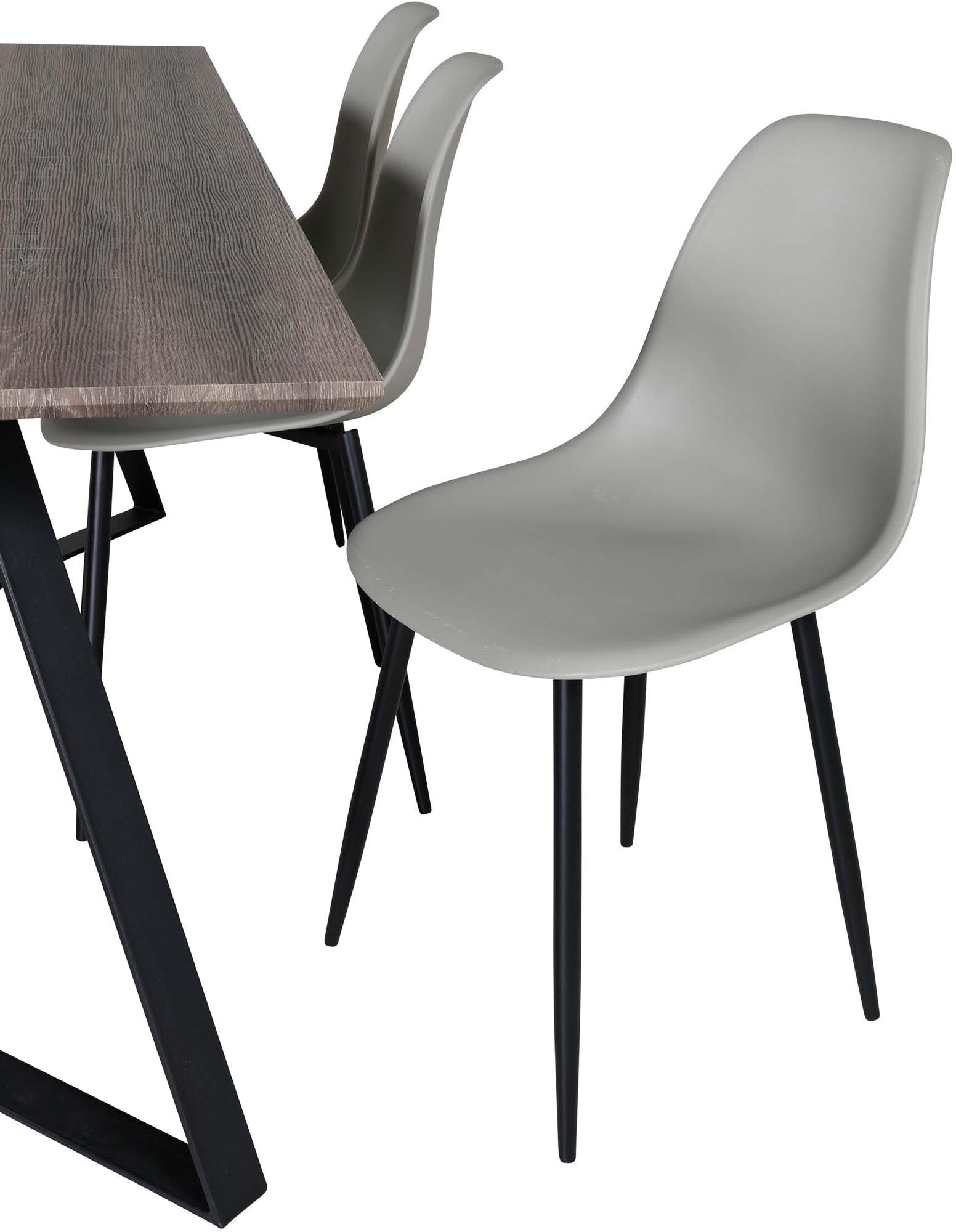 Marina Esszimmerset Polar Plastic 180cm/6St. in Braun / Graugrün/ Schwarz präsentiert im Onlineshop von KAQTU Design AG. Esszimmerset ist von Venture Home