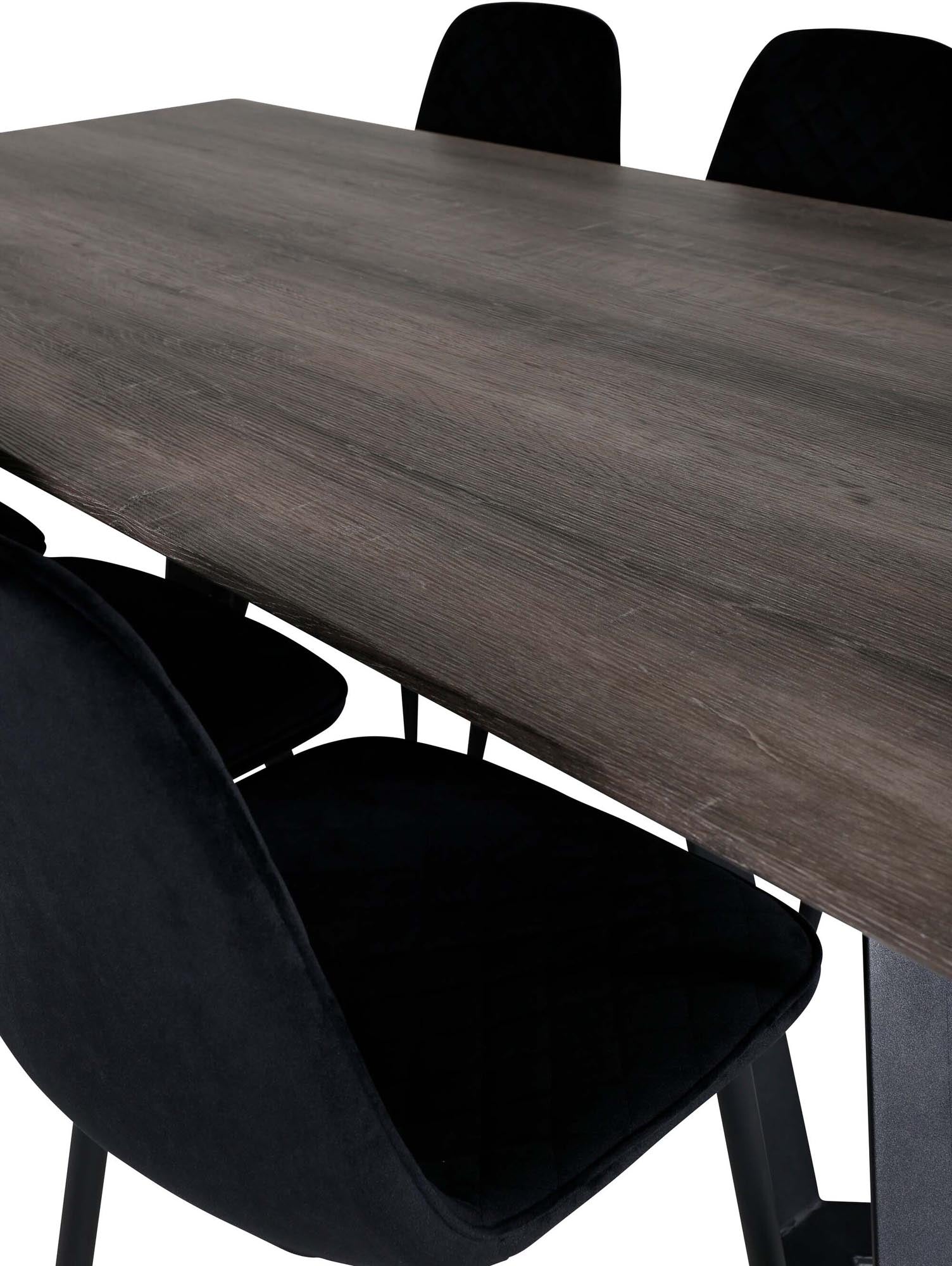 Marina Esszimmerset Polar Diamond 180cm/6St. in Schwarz präsentiert im Onlineshop von KAQTU Design AG. Esszimmerset ist von Venture Home