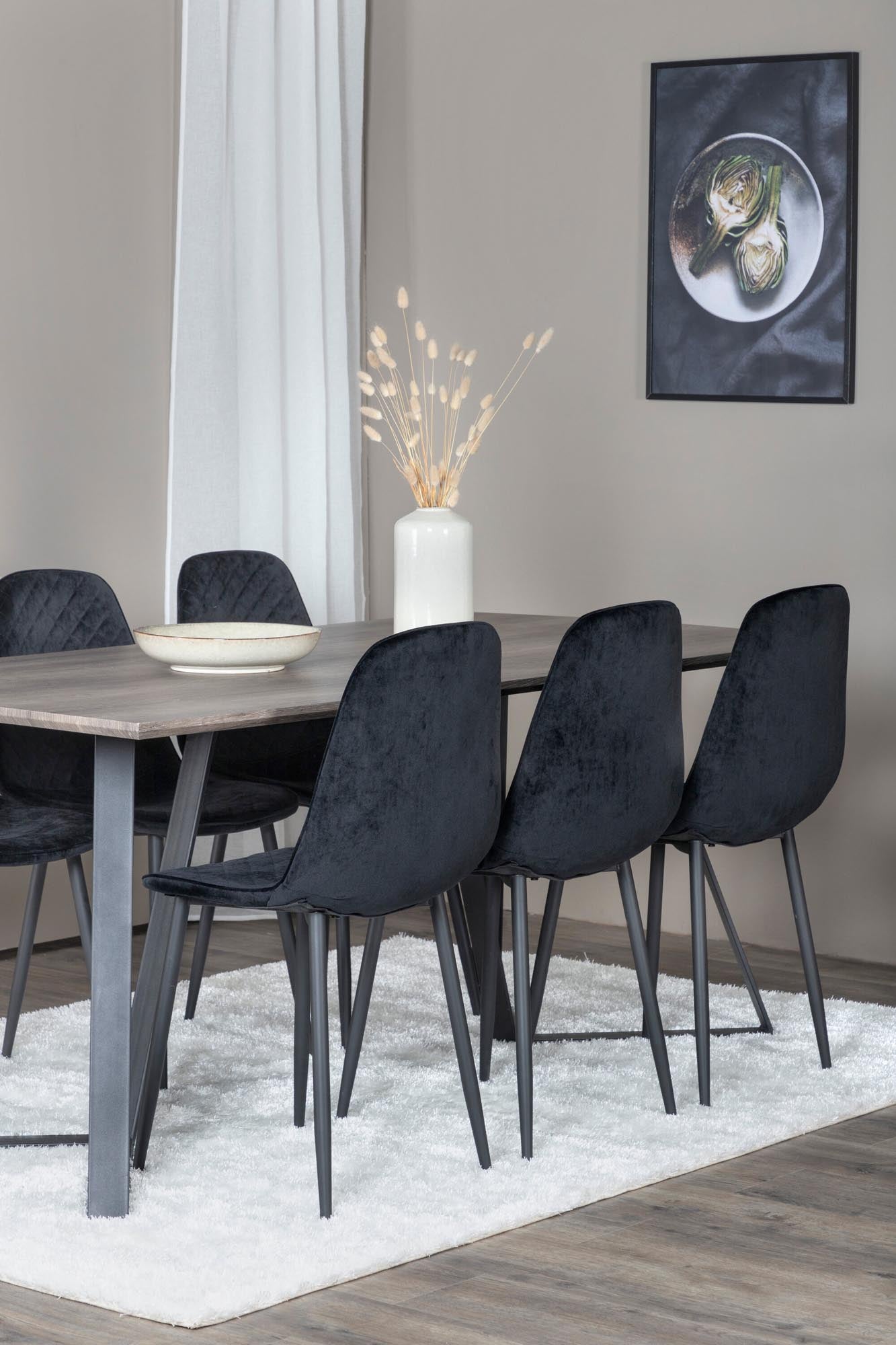 Marina Esszimmerset Polar Diamond 180cm/6St. in Schwarz präsentiert im Onlineshop von KAQTU Design AG. Esszimmerset ist von Venture Home