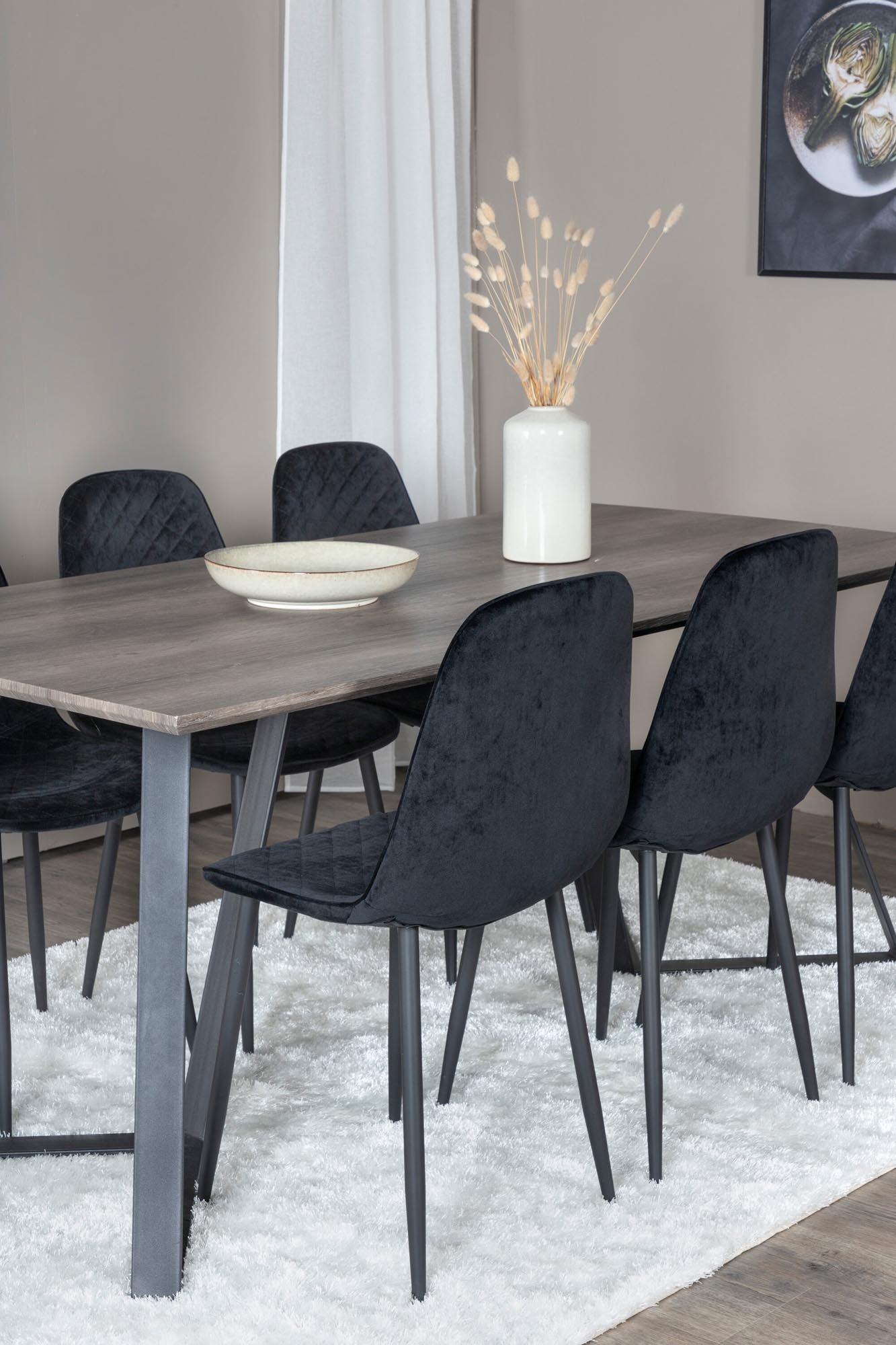 Marina Esszimmerset Polar Diamond 180cm/6St. in Schwarz präsentiert im Onlineshop von KAQTU Design AG. Esszimmerset ist von Venture Home