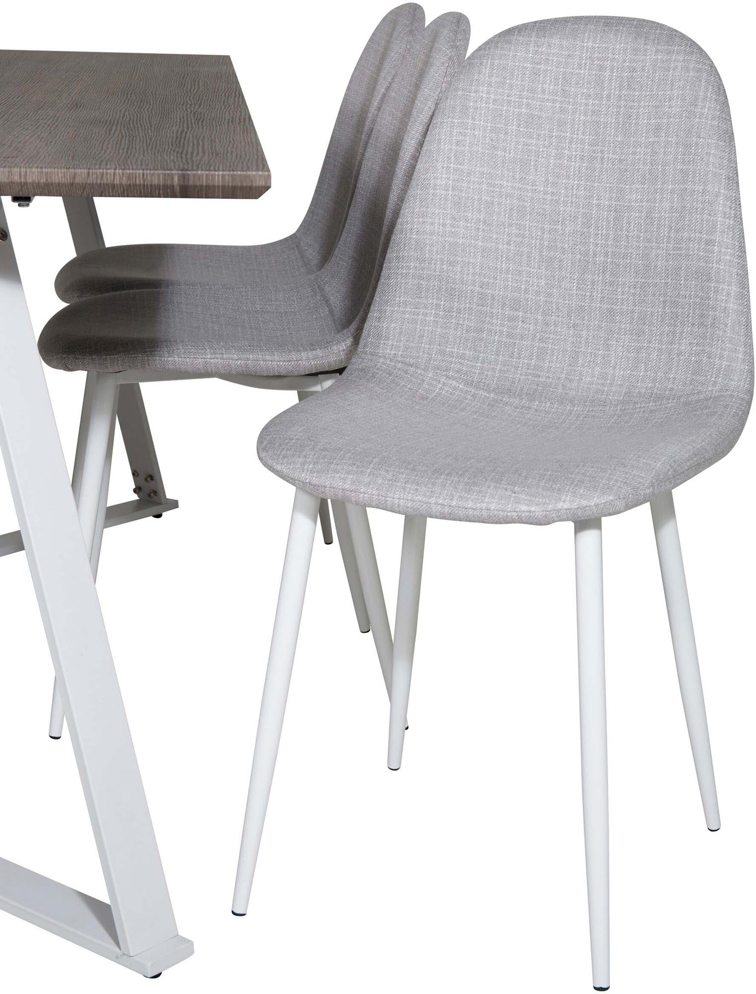 Marina Esszimmerset Polar 180cm/6St. in Weiss / Hellgrau präsentiert im Onlineshop von KAQTU Design AG. Esszimmerset ist von Venture Home