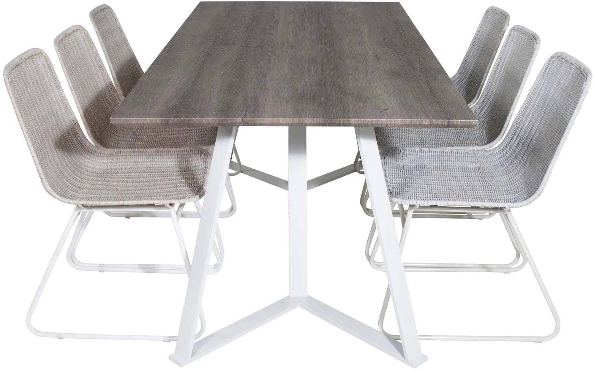 Marina Esszimmerset cirebon 180cm/6St. in Weiss präsentiert im Onlineshop von KAQTU Design AG. Esszimmerset ist von Venture Home