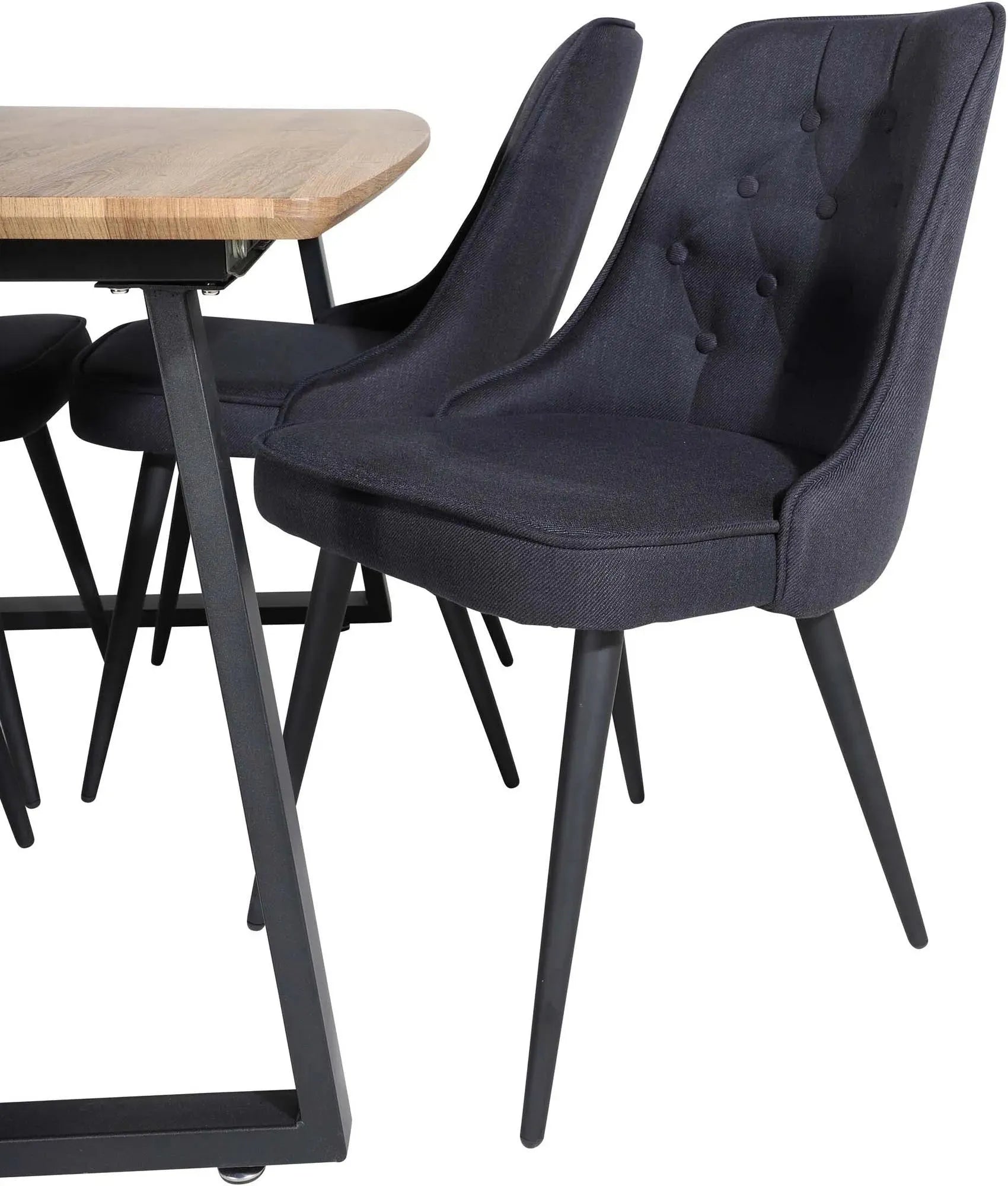 Inca Esszimmerset (Velvet) 160cm/4St. in Braun / Schwarz präsentiert im Onlineshop von KAQTU Design AG. Esszimmerset ist von Venture Home