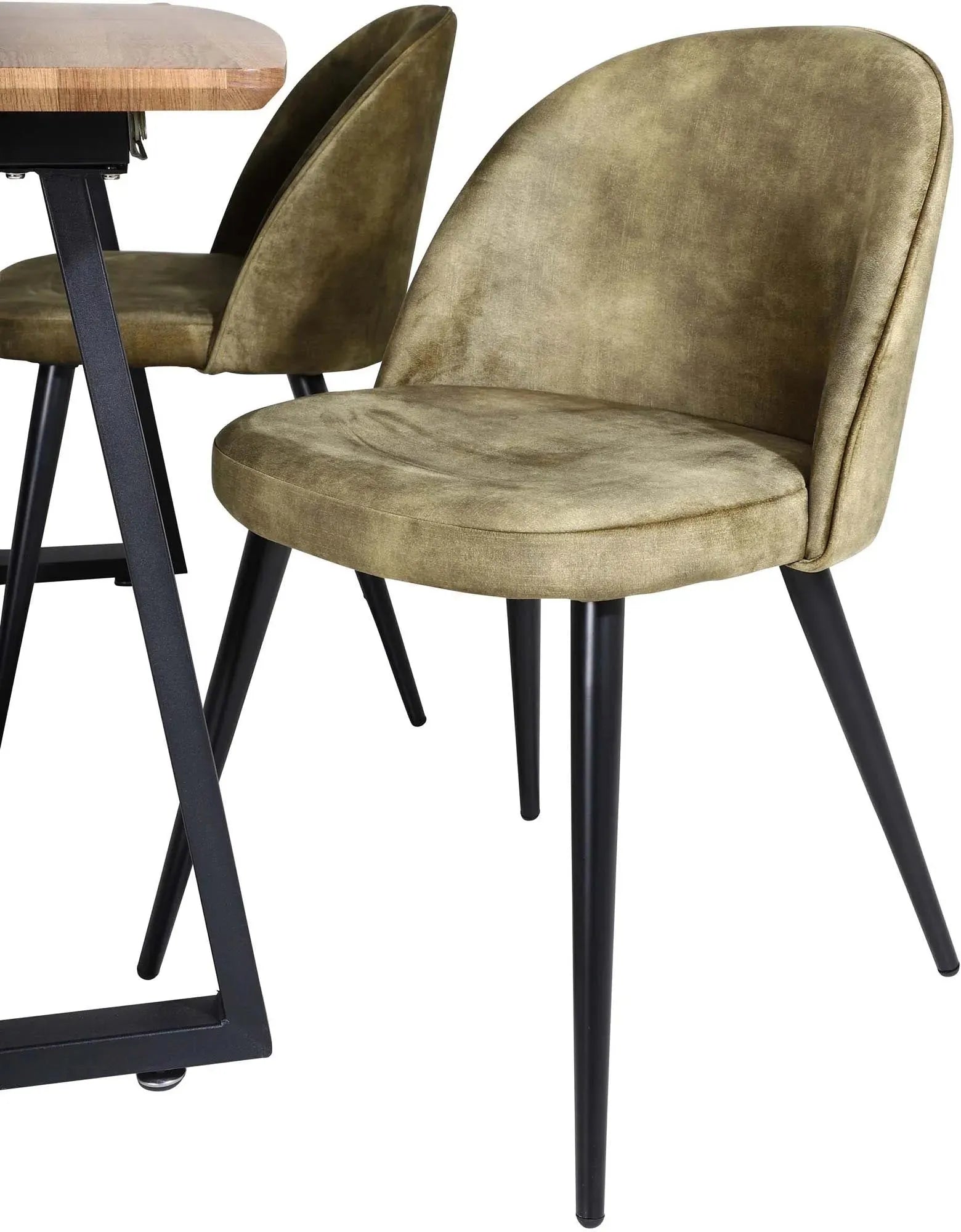 Inca Esszimmerset (Velvet) 160cm/4St. in Braun / Schwarz präsentiert im Onlineshop von KAQTU Design AG. Esszimmerset ist von Venture Home