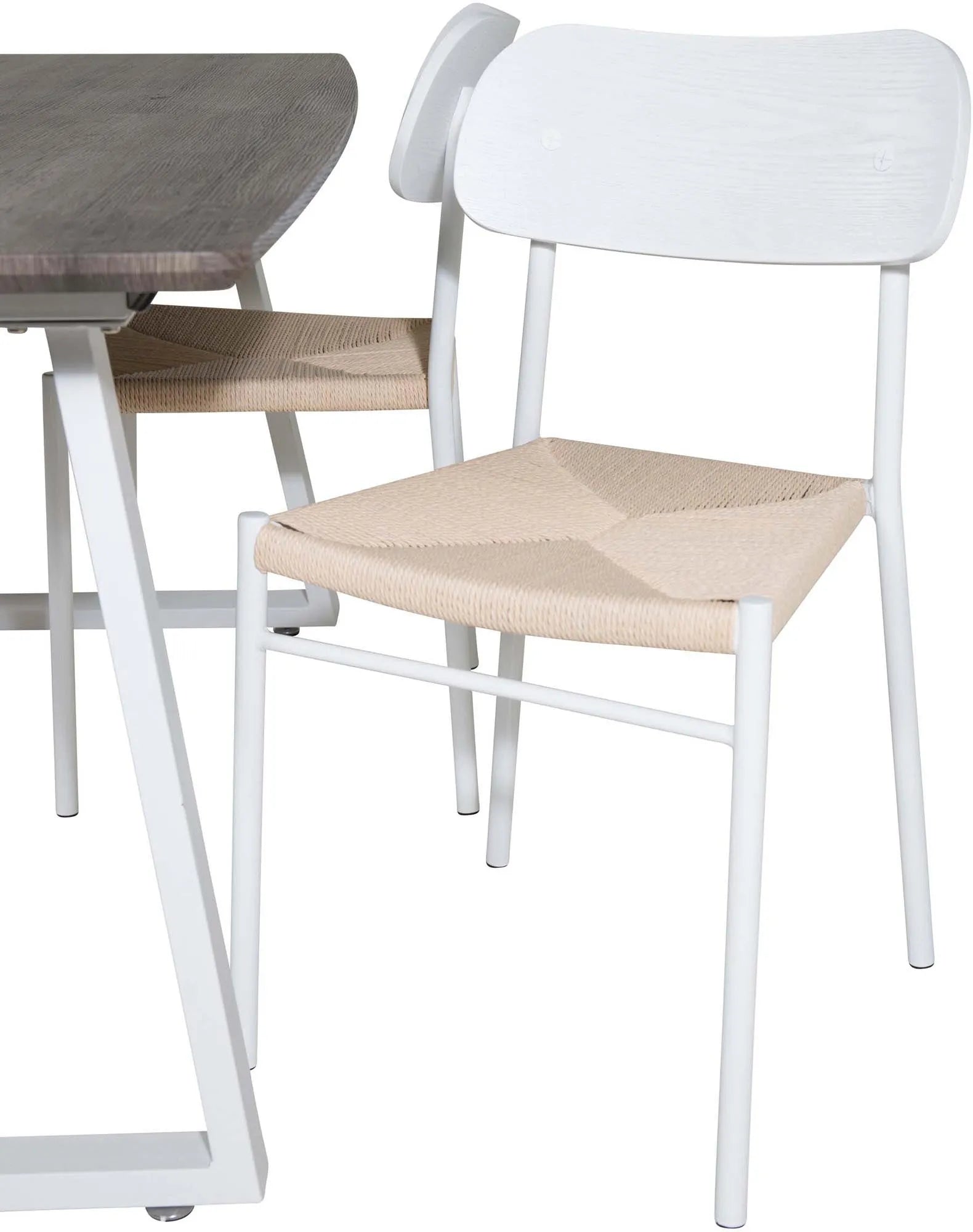 Inca Esszimmerset ausziehbar (Polly) 160cm/4St. in Natur, Weiss präsentiert im Onlineshop von KAQTU Design AG. Esszimmerset ist von Venture Home