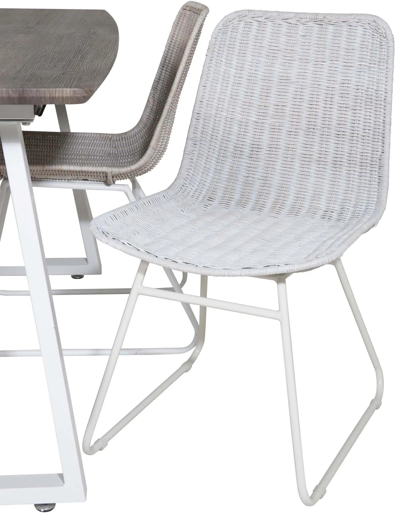 Inca Esszimmerset ausziehbar (Cirebon) 160cm/4St. in Braun / Weiss präsentiert im Onlineshop von KAQTU Design AG. Esszimmerset ist von Venture Home