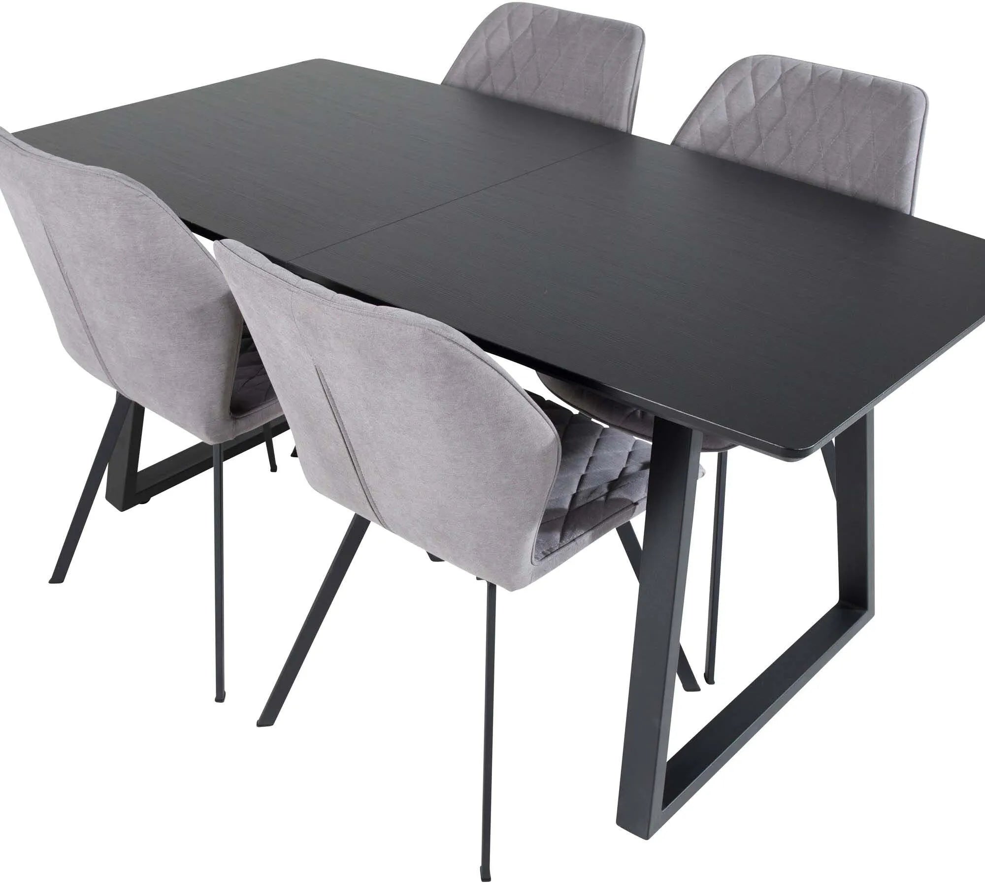 Inca Esszimmerset ausziehbar (Gemma) 160cm/4St. in Schwarz präsentiert im Onlineshop von KAQTU Design AG. Esszimmerset ist von Venture Home