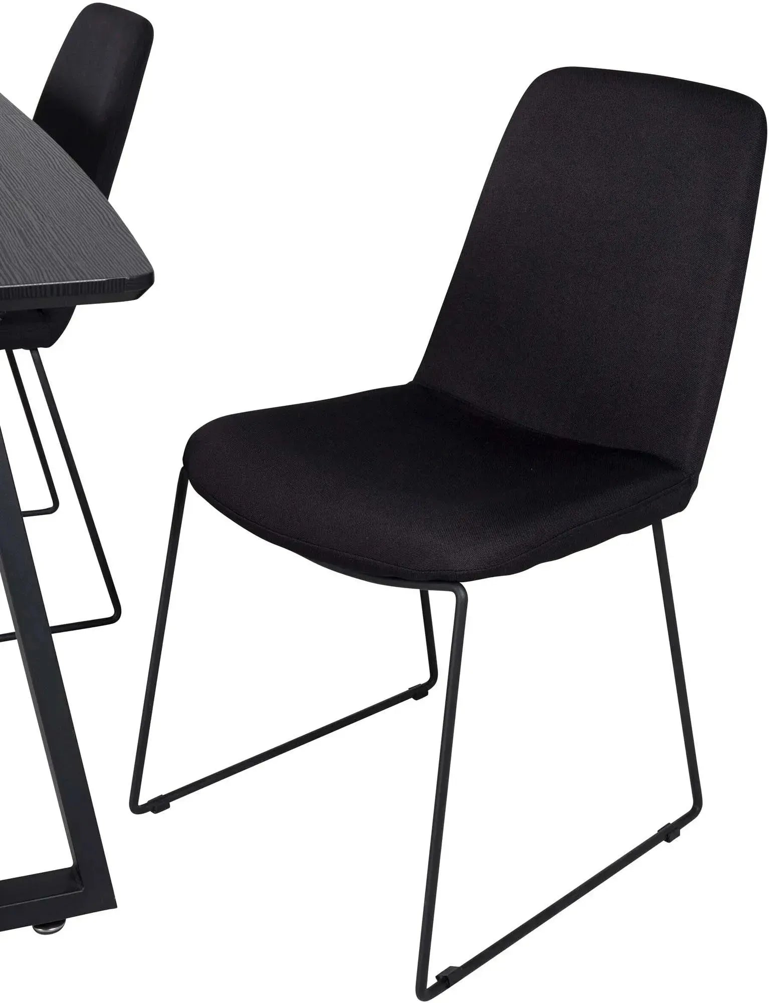 Inca Esszimmerset ausziehbar (Muce) 160cm/4St. in Schwarz präsentiert im Onlineshop von KAQTU Design AG. Esszimmerset ist von Venture Home