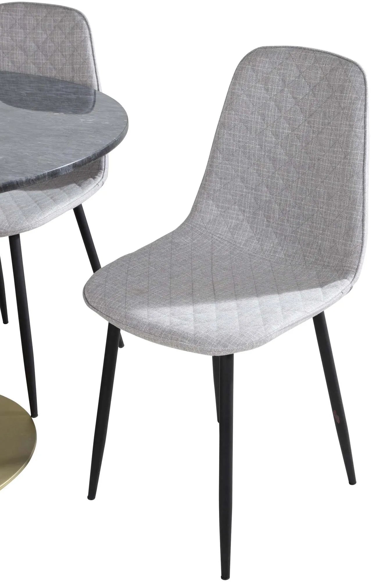 Estelle Esszimmerset + Polar ⌀106cm/4St. in Schwarzgrau präsentiert im Onlineshop von KAQTU Design AG. Esszimmerset ist von Venture Home