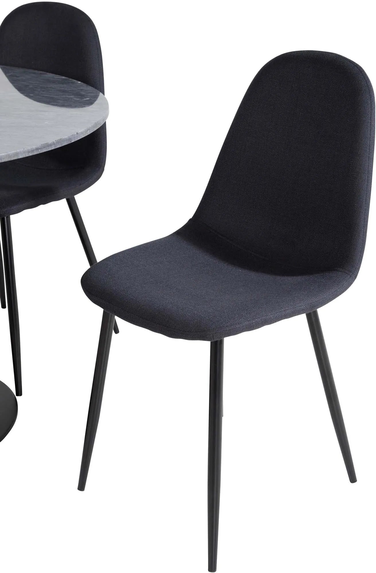 Estelle Esszimmerset + Polar ⌀106cm/4St. in Schwarz präsentiert im Onlineshop von KAQTU Design AG. Esszimmerset ist von Venture Home