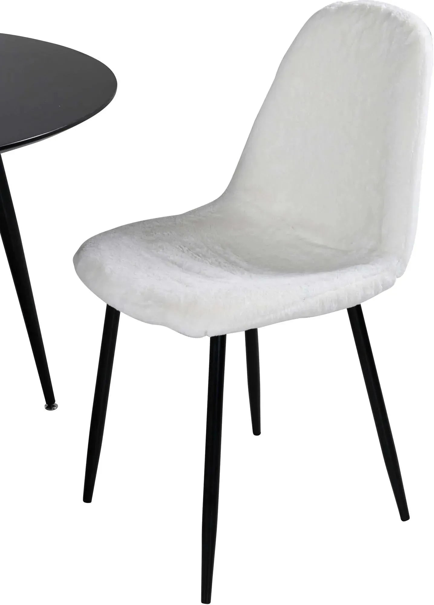 Silar Rundes Esszimmerset + Polar ⌀100cm/4St. in Schwarz präsentiert im Onlineshop von KAQTU Design AG. Esszimmerset ist von Venture Home