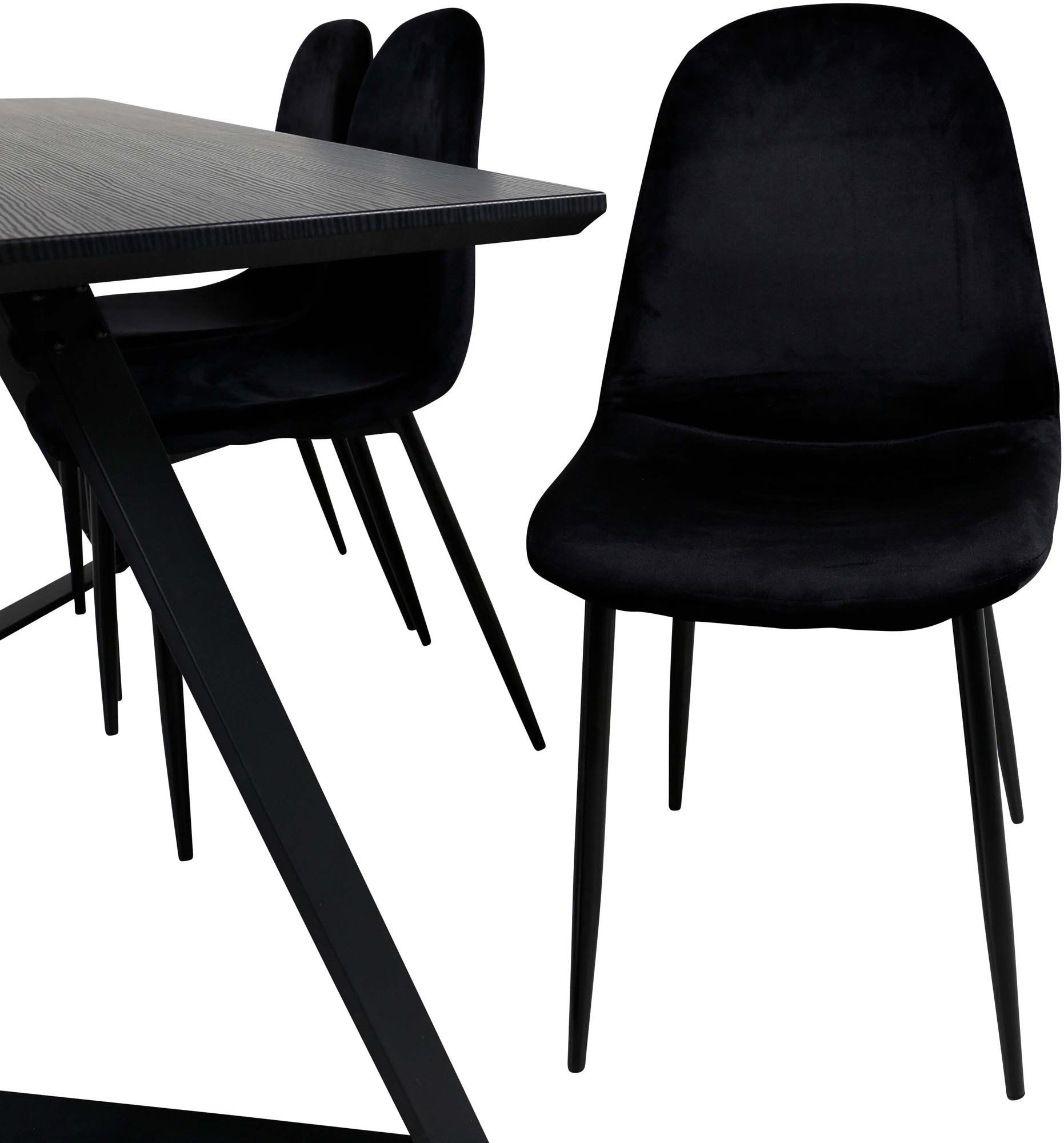 Marina Esszimmerset Polar 180cm/6St. in Schwarz präsentiert im Onlineshop von KAQTU Design AG. Esszimmerset ist von Venture Home