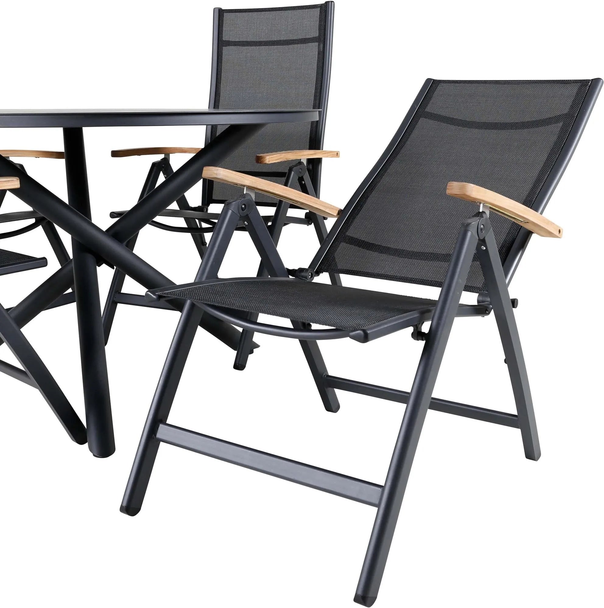 Alma Outdoor-Tischset + Panama ⌀120cm/4St. - KAQTU Design