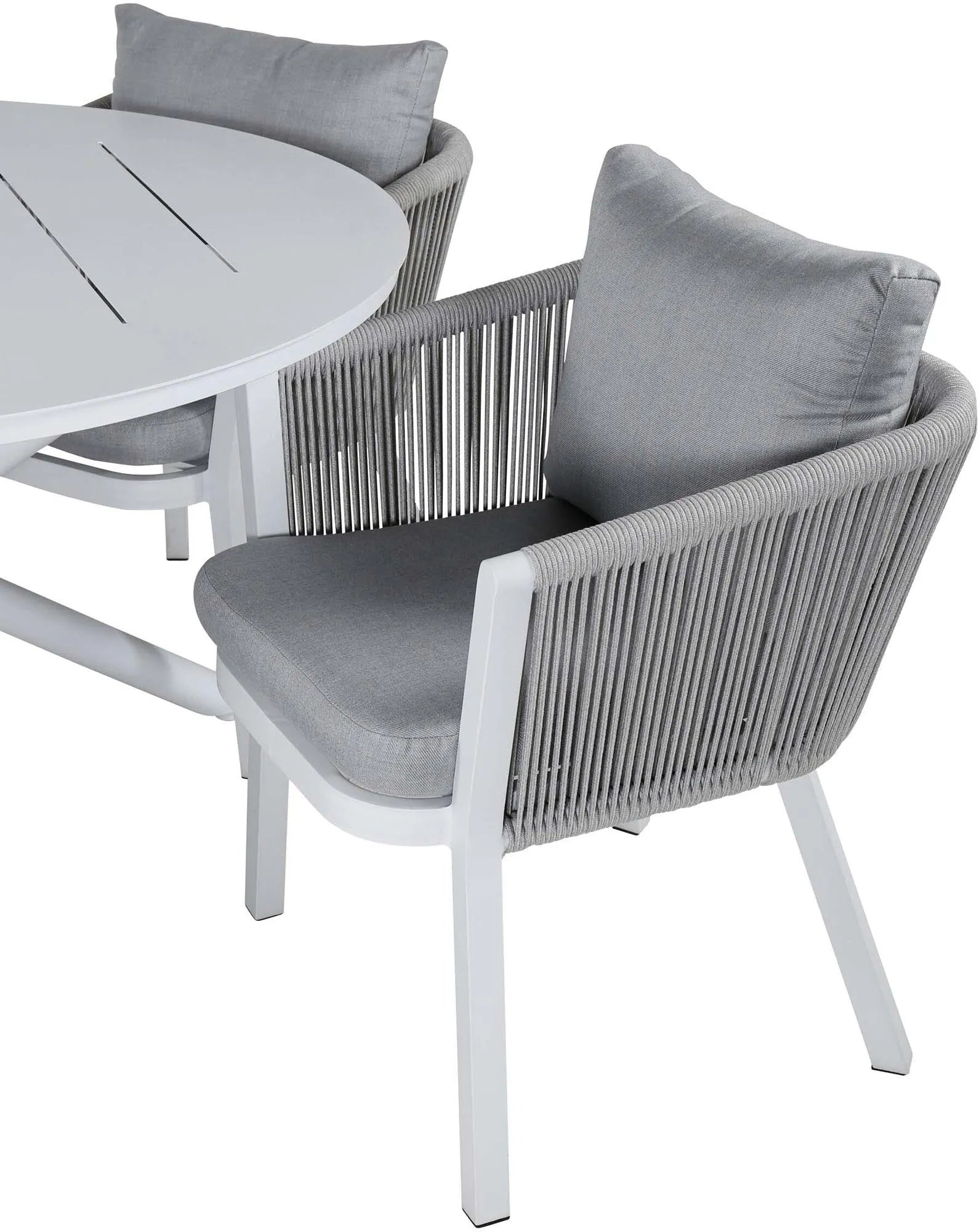 Alma Outdoor-Tischset + Virya ⌀120cm/4St. - KAQTU Design