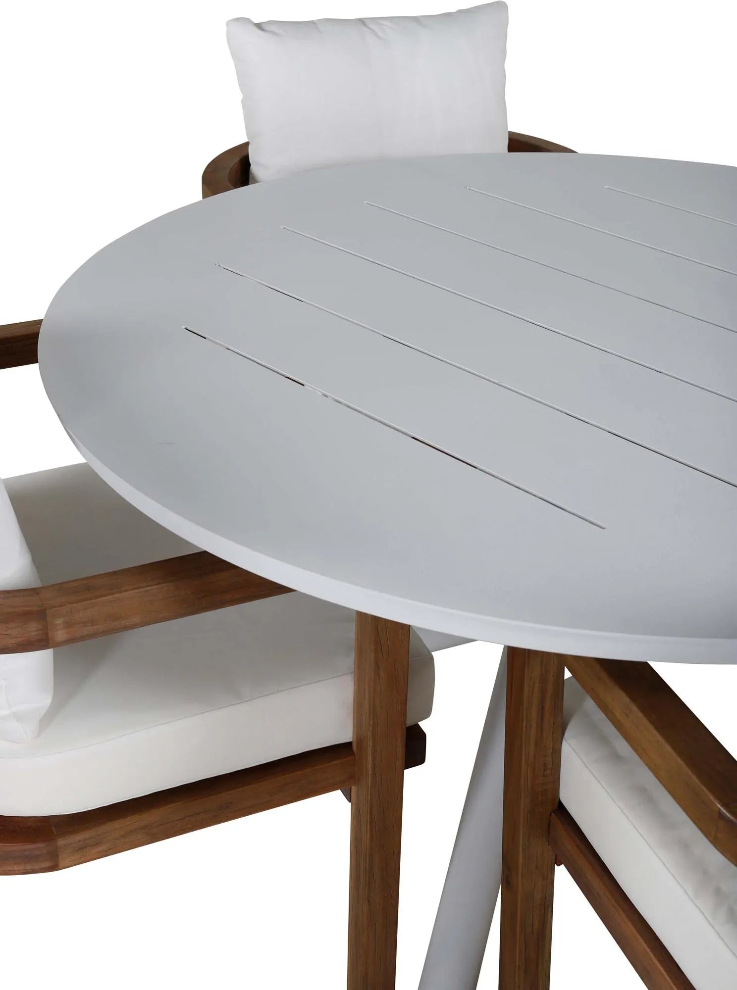 Alma Outdoor-Tischset + Erica ⌀120cm/4St. - KAQTU Design