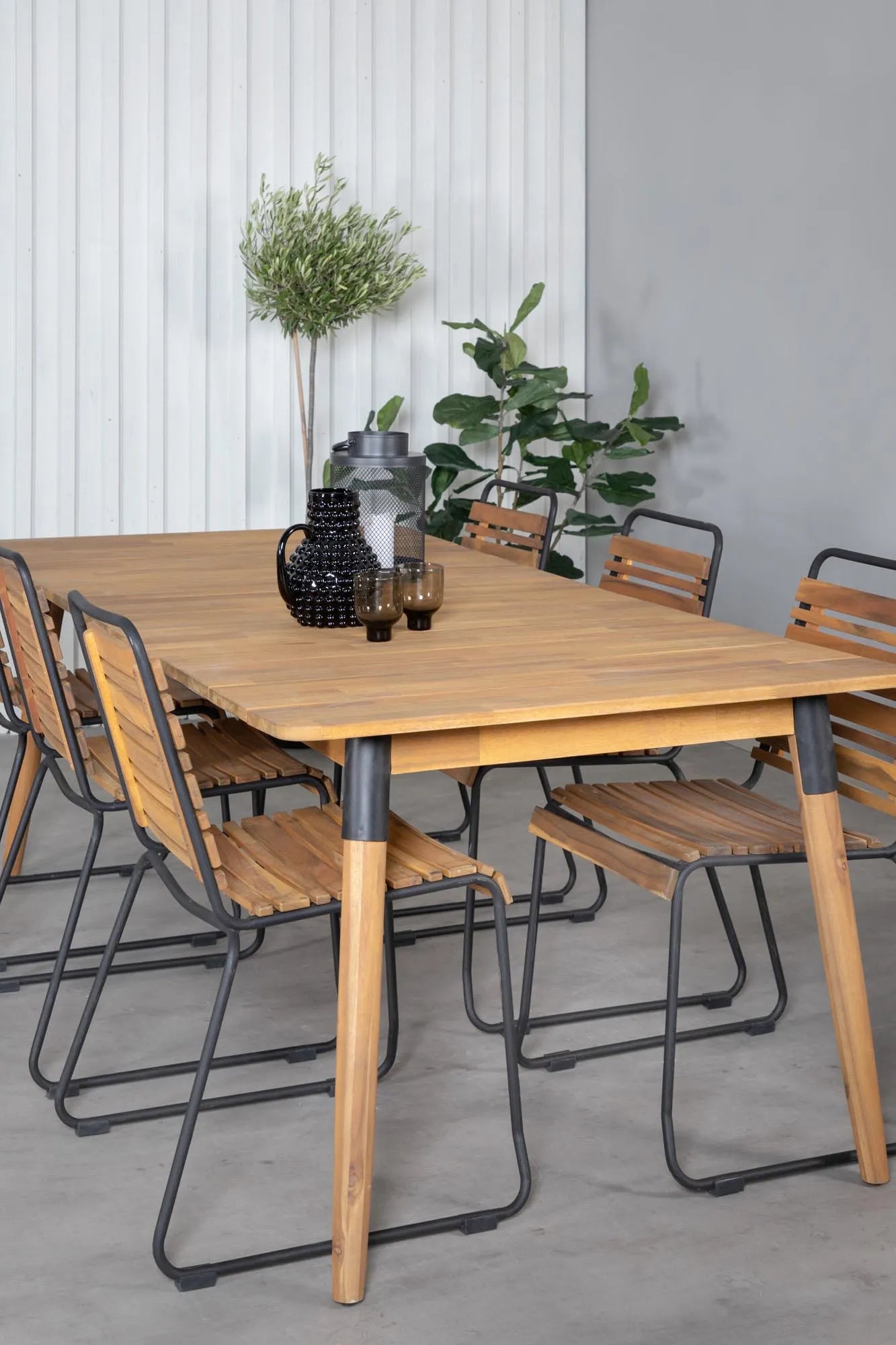 Julian Outdoor-Tischset + Bois 210cm/6St. - KAQTU Design