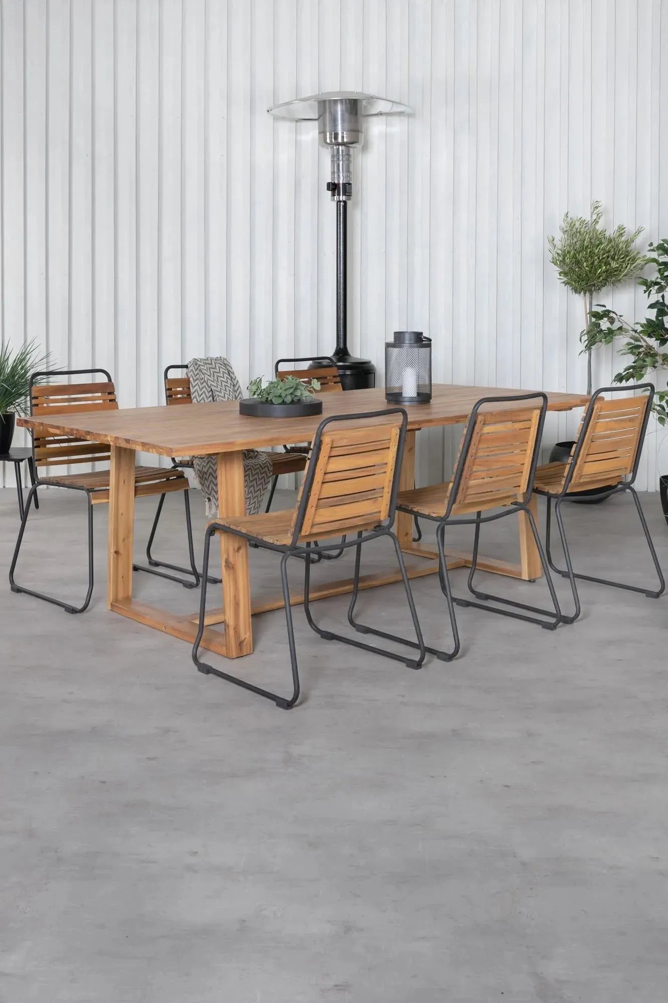 Plankton Outdoor-Tischset + Bois 220cm/6St. - KAQTU Design