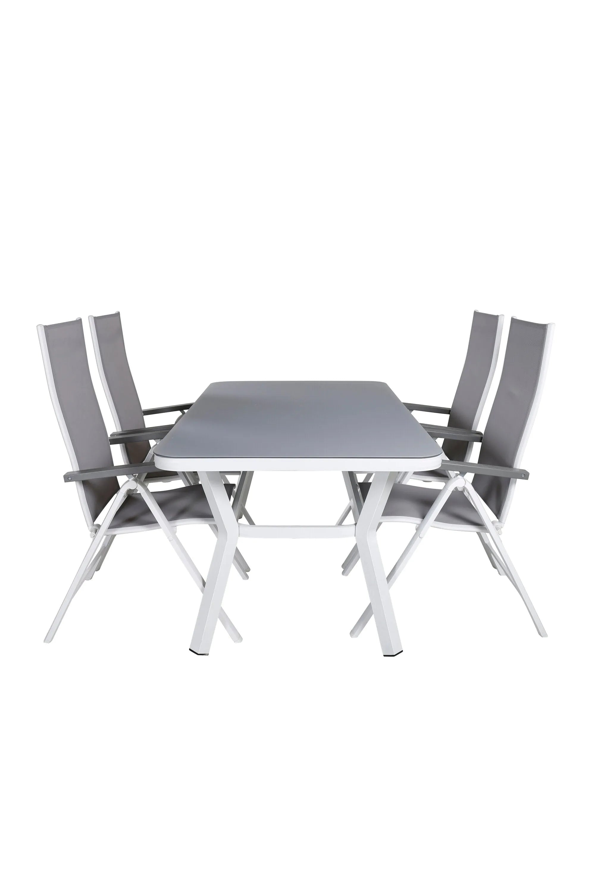 Virya Rechteckiges Ess-Set in Grey/White präsentiert im Onlineshop von KAQTU Design AG. Gartentischset ist von Venture Home