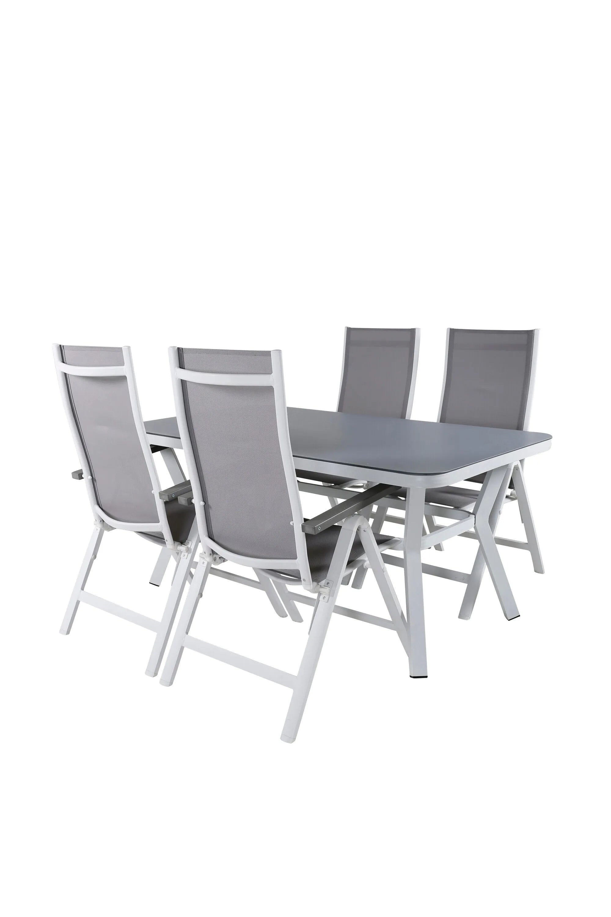 Virya Rechteckiges Ess-Set in Grey/White präsentiert im Onlineshop von KAQTU Design AG. Gartentischset ist von Venture Home