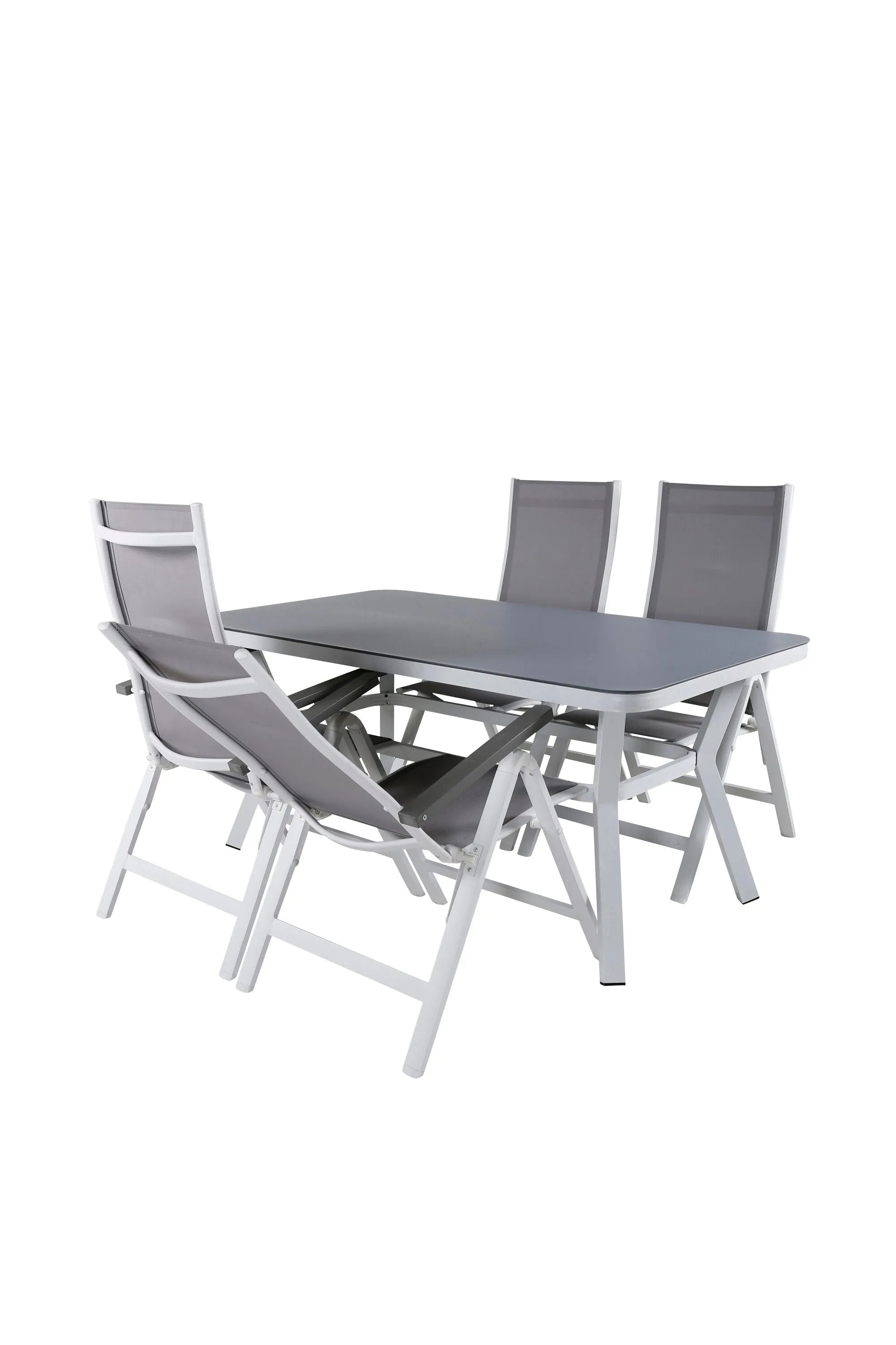 Virya Rechteckiges Ess-Set in Grey/White präsentiert im Onlineshop von KAQTU Design AG. Gartentischset ist von Venture Home