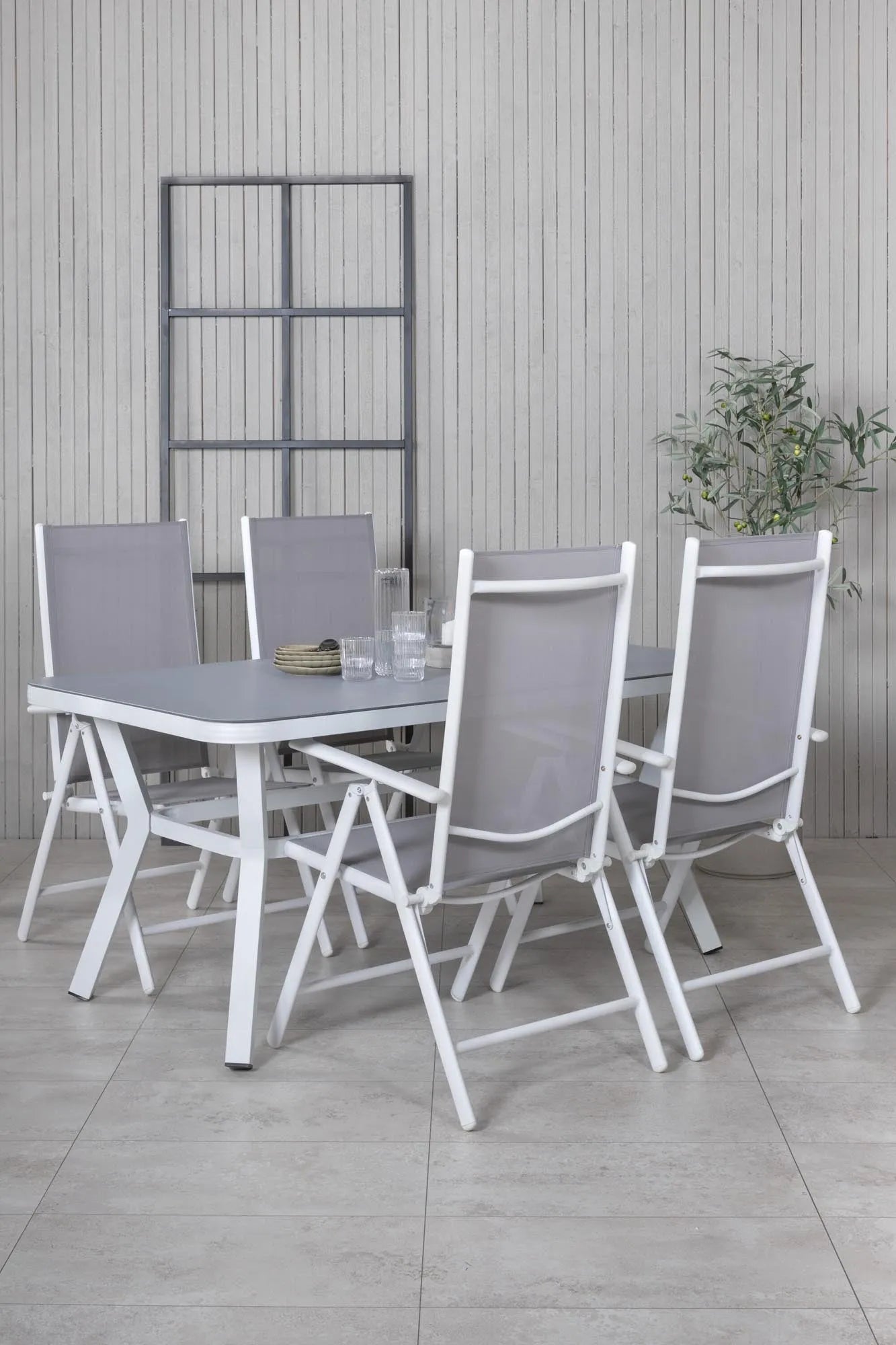 Virya Outdoor-Tischset + Break 160cm/4St. - KAQTU Design